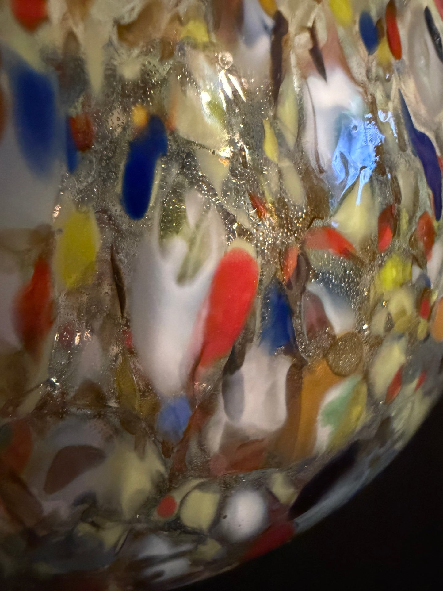 Murano Hand-Blown Art Glass Confetti Swirl Vase (Vetreria Riunite Vecchia Murano)