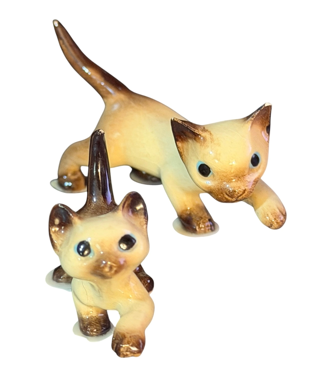 Hagen-Renaker Vintage Miniature Siamese Cat Figurines – Set of 4 | Mid-Century California Pottery
