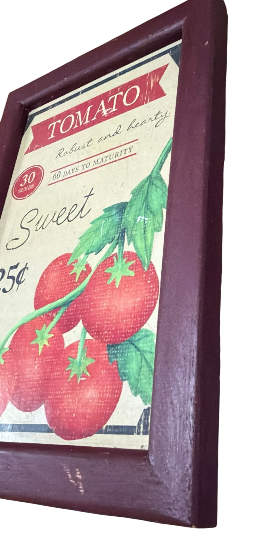 Tomato Seed Packet Vintage Framed Wall Art – 10” x 6.5”