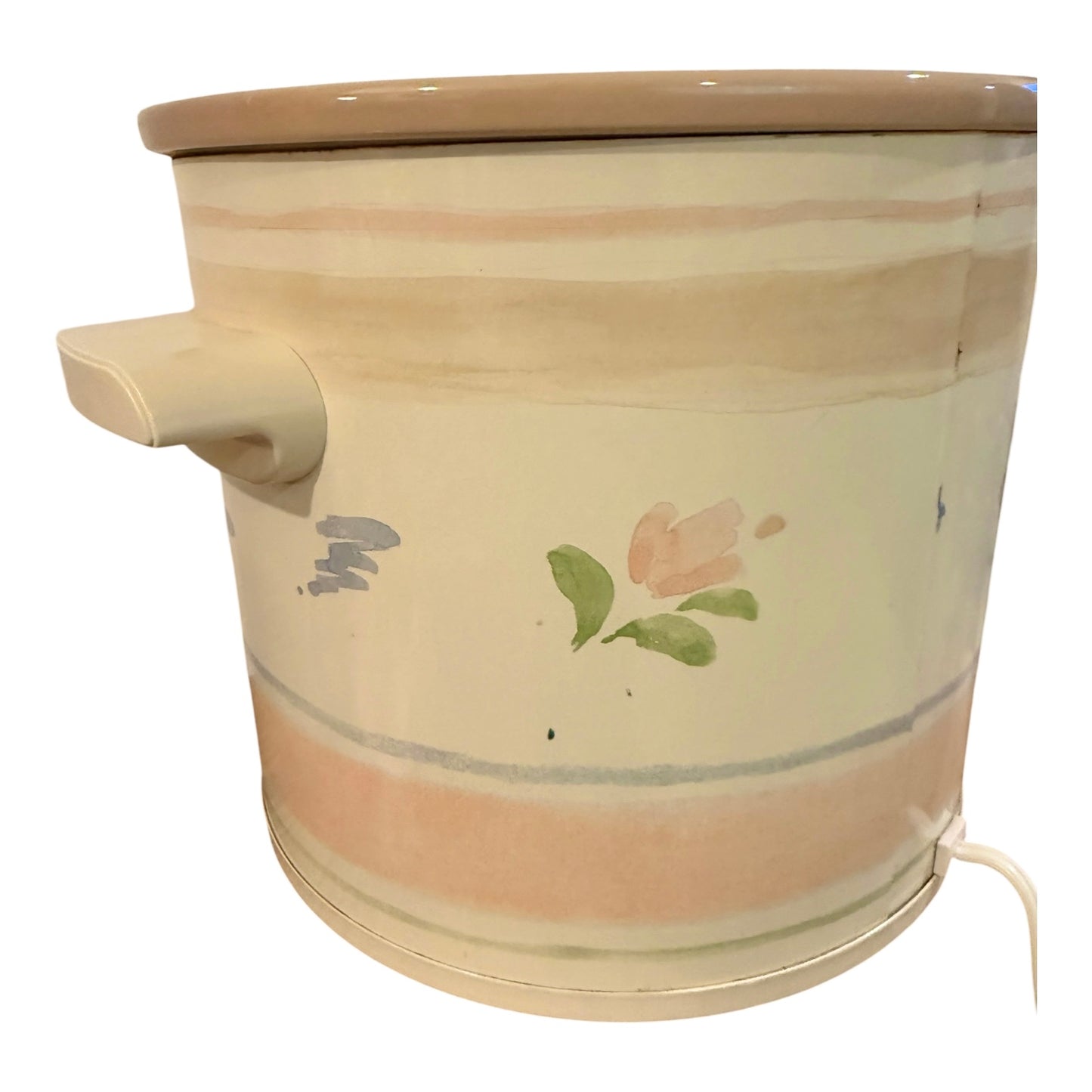 Rival Crock-Pot 3100-602 Stoneware Vintage Slow Cooker – 3.5 Qt Floral Tulip Design