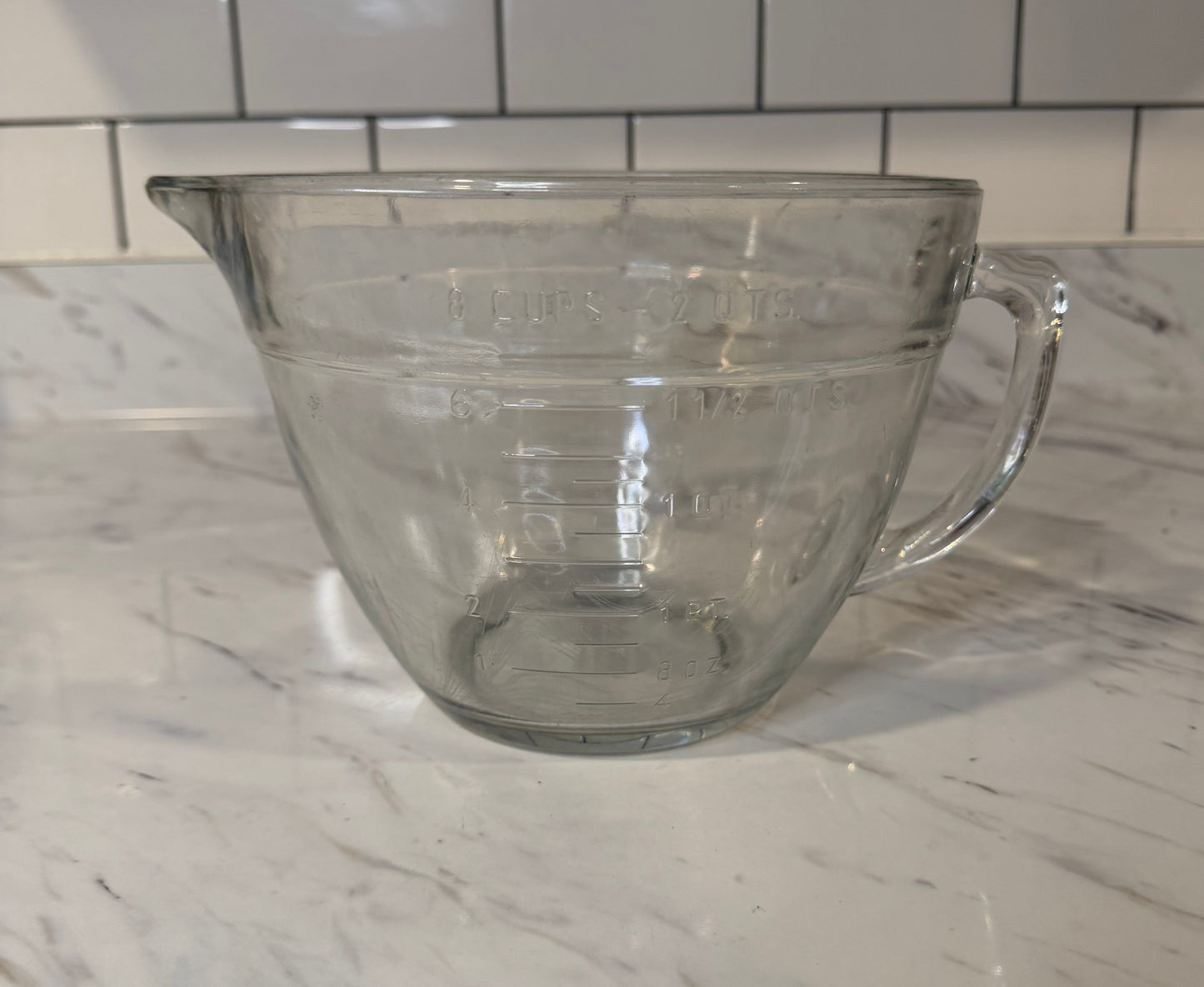 Pampered Chef 8-Cup Glass Classic Batter Bowl
