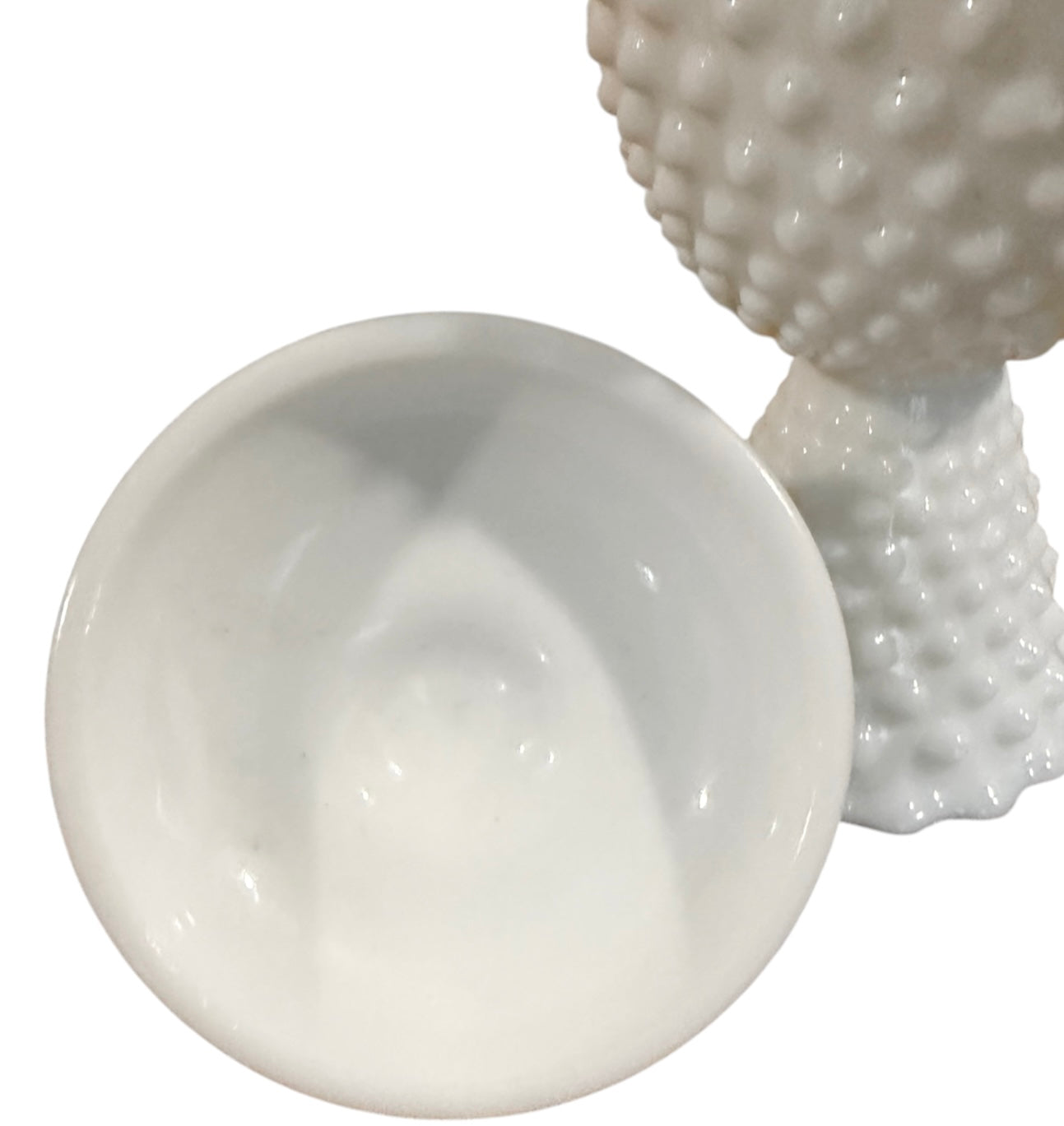 Fenton Vintage Hobnail Milk Glass Apothecary Jar