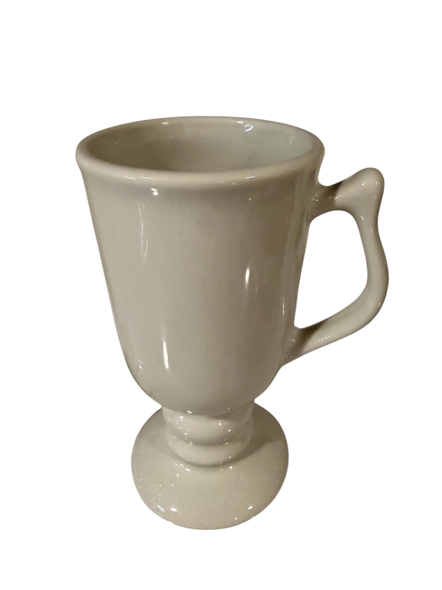 Hall China Vintage Pedestal Irish Coffee Mugs – Set of 2 | Stoneware - Ironstone | Made in USA