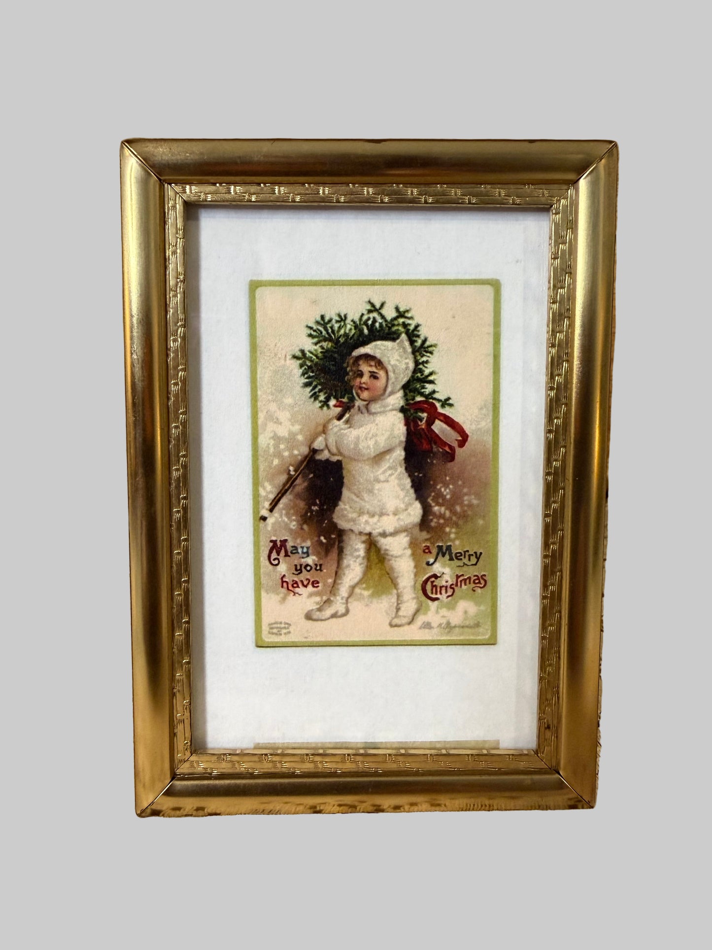 Vintage Gold Metal Ornate Picture Frame — 3” x 5”