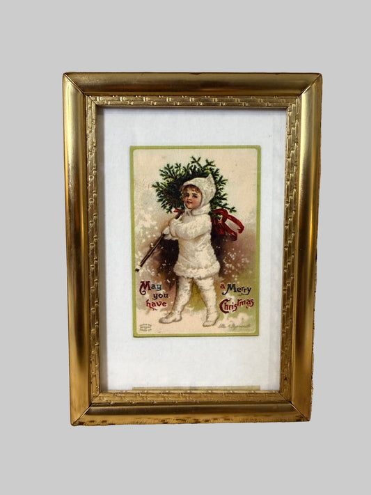 Vintage Gold Metal Ornate Picture Frame — 3” x 5”