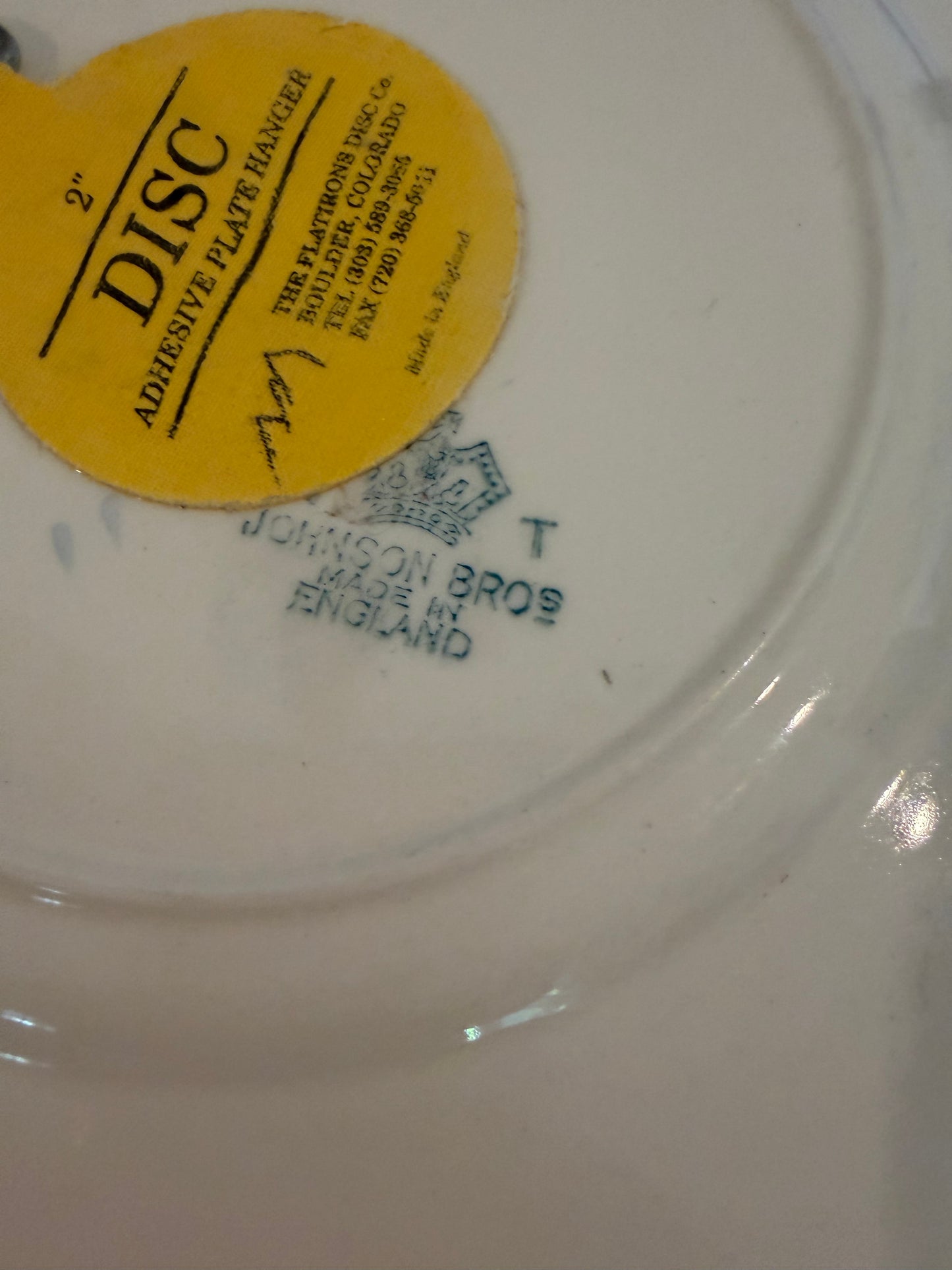 Johnson Brothers “California” Vintage Square Salad Plate – Pear & Berry Pattern (Wall Hanging Ready)