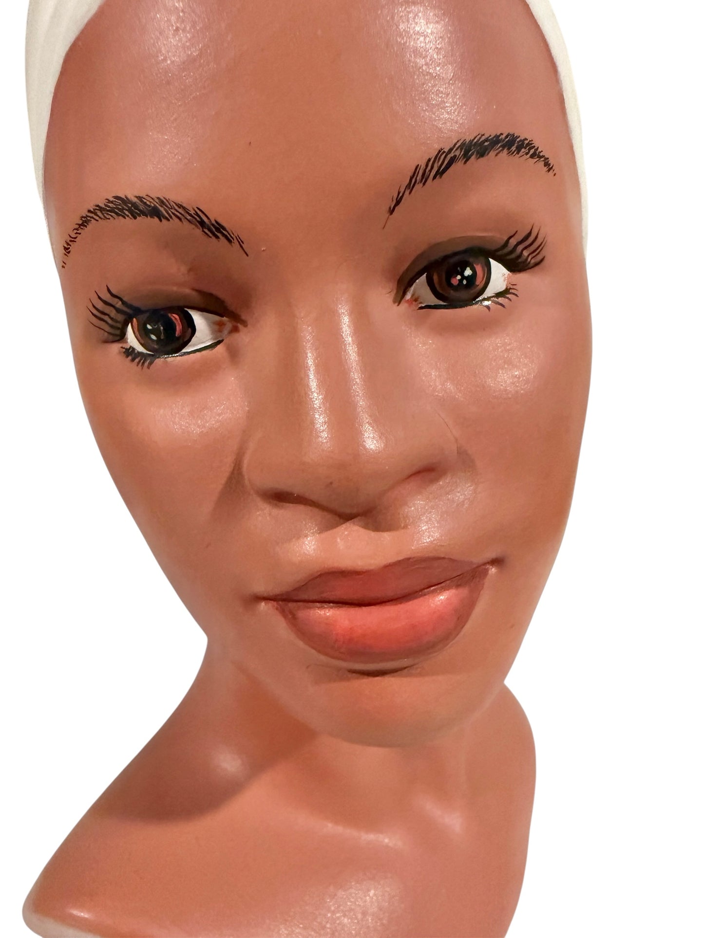 Marwal Chalkware Busts – Pair of Mid-Century Modern Figurative Sculptures (1972)