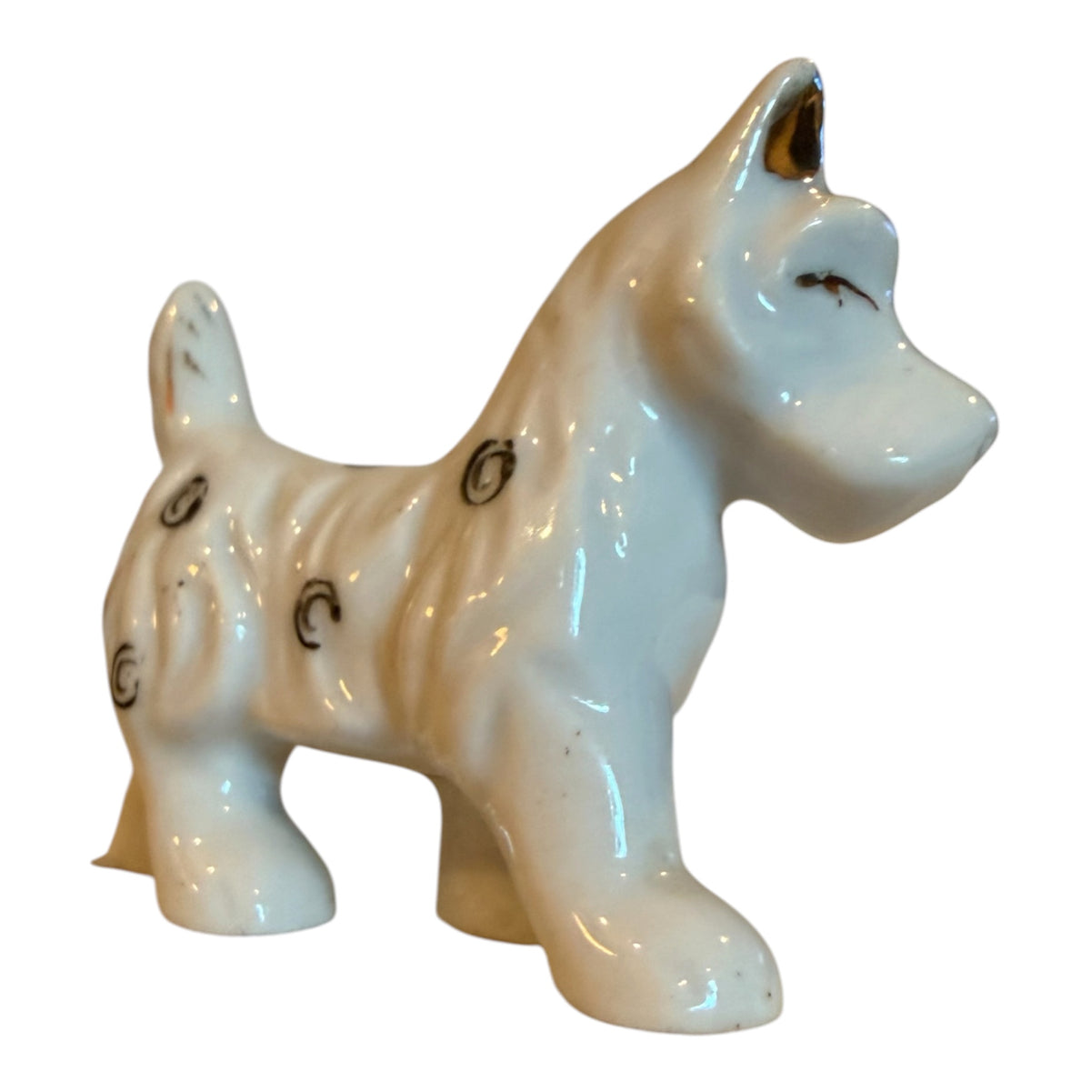 Miniature Porcelain Vintage Scottish Terrier Figurine – Made in Japan