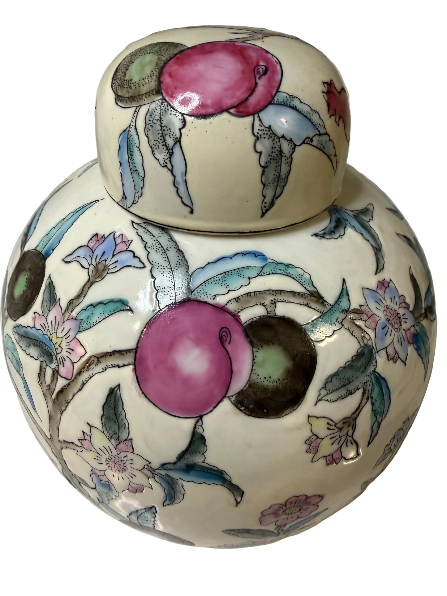 Vintage WBI Chinese Export Lidded Ginger Jar – Famille Rose Style