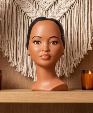 Marwal Chalkware Busts – Pair of Mid-Century Modern Figurative Sculptures (1972)