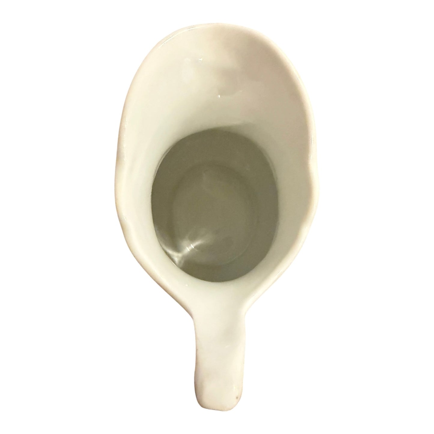 30’s - 40’s Mayer China Ivory Restaurant Ware Cream Pitcher | Green Stripe Hotel Ware | Vitrified China