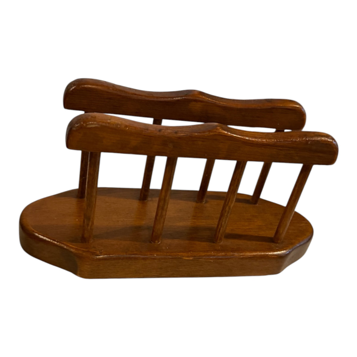 Goodwood Wooden Spindle Napkin & Letter Holder – Vintage Mid Century Organizer