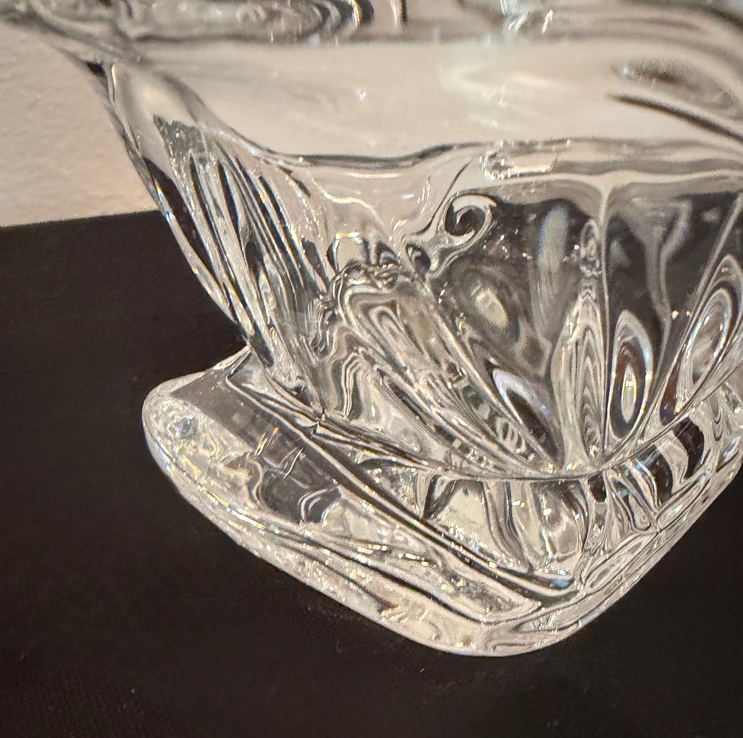 24% Lead Crystal Vintage Christmas Sleigh – Holiday Candy Dish / Votive Holder