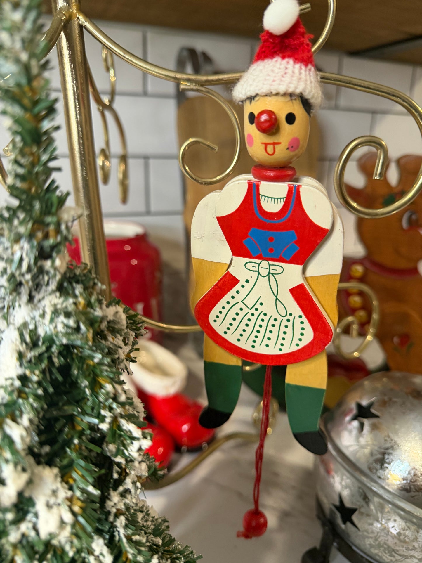 German Wooden Jumping Jack Toy – Hampelmann, 7½”