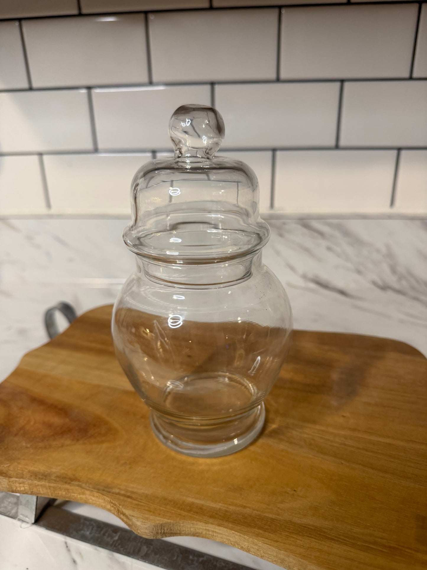 Vintage Princess House Heritage Clear Glass Apothecary Jar - Candy Dish – 7” Tall