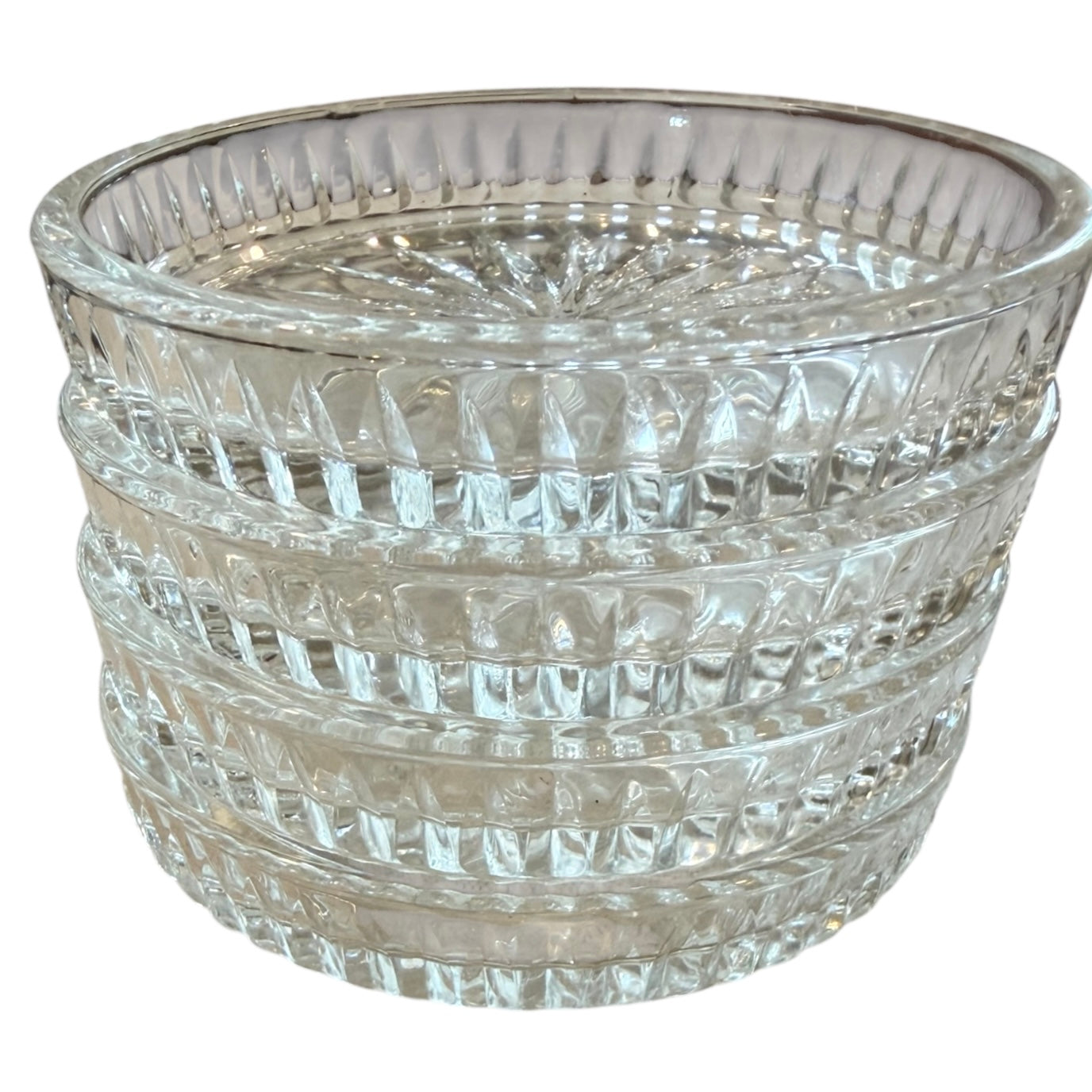 Princess House Vintage Highlights Lead Crystal Drink Coasters | Set of 4 | Royal Highlights #876