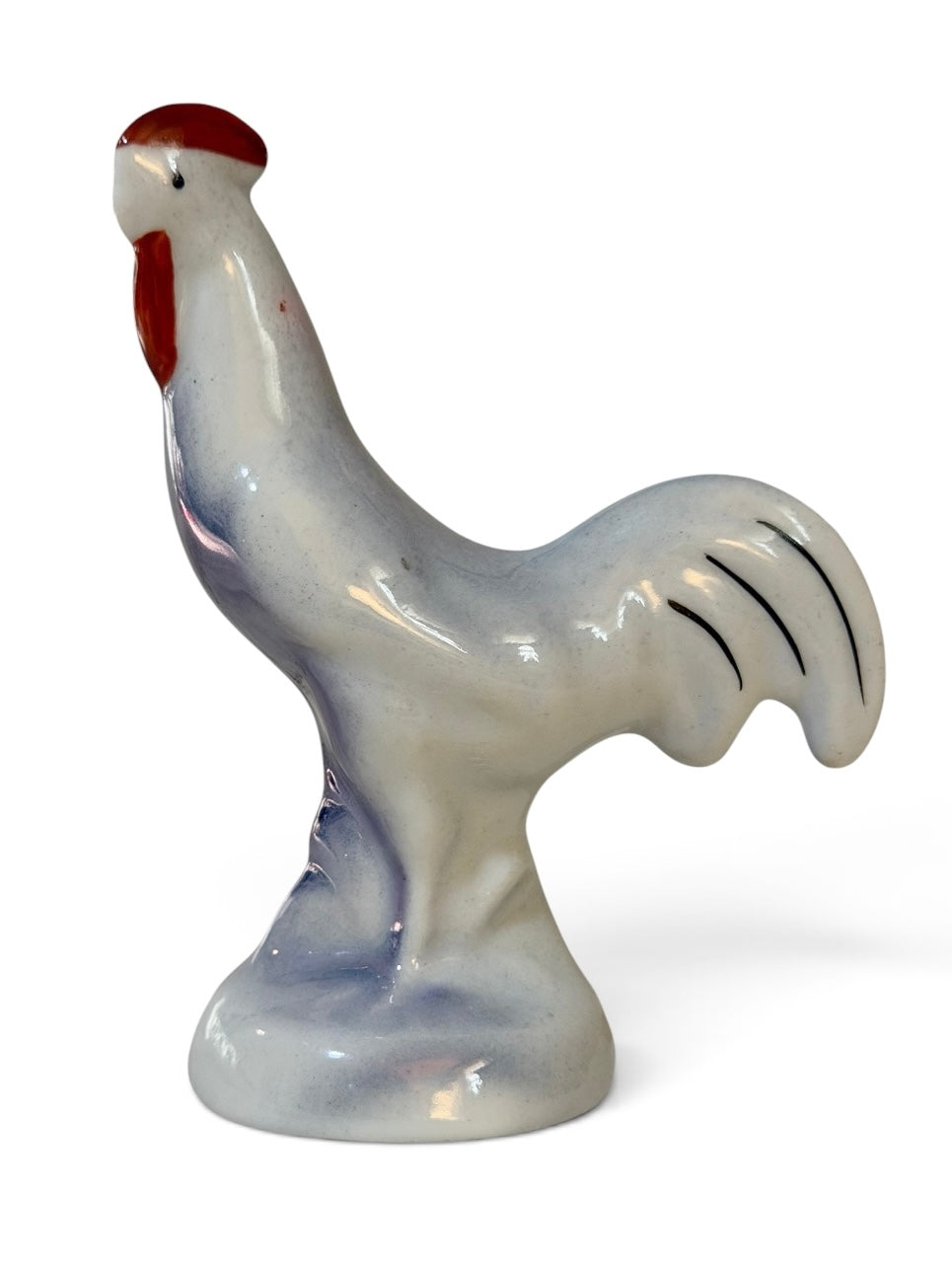 Riga Porcelain Factory RPR Rooster Figurine | Soviet Latvia 1950s–60s | 4”