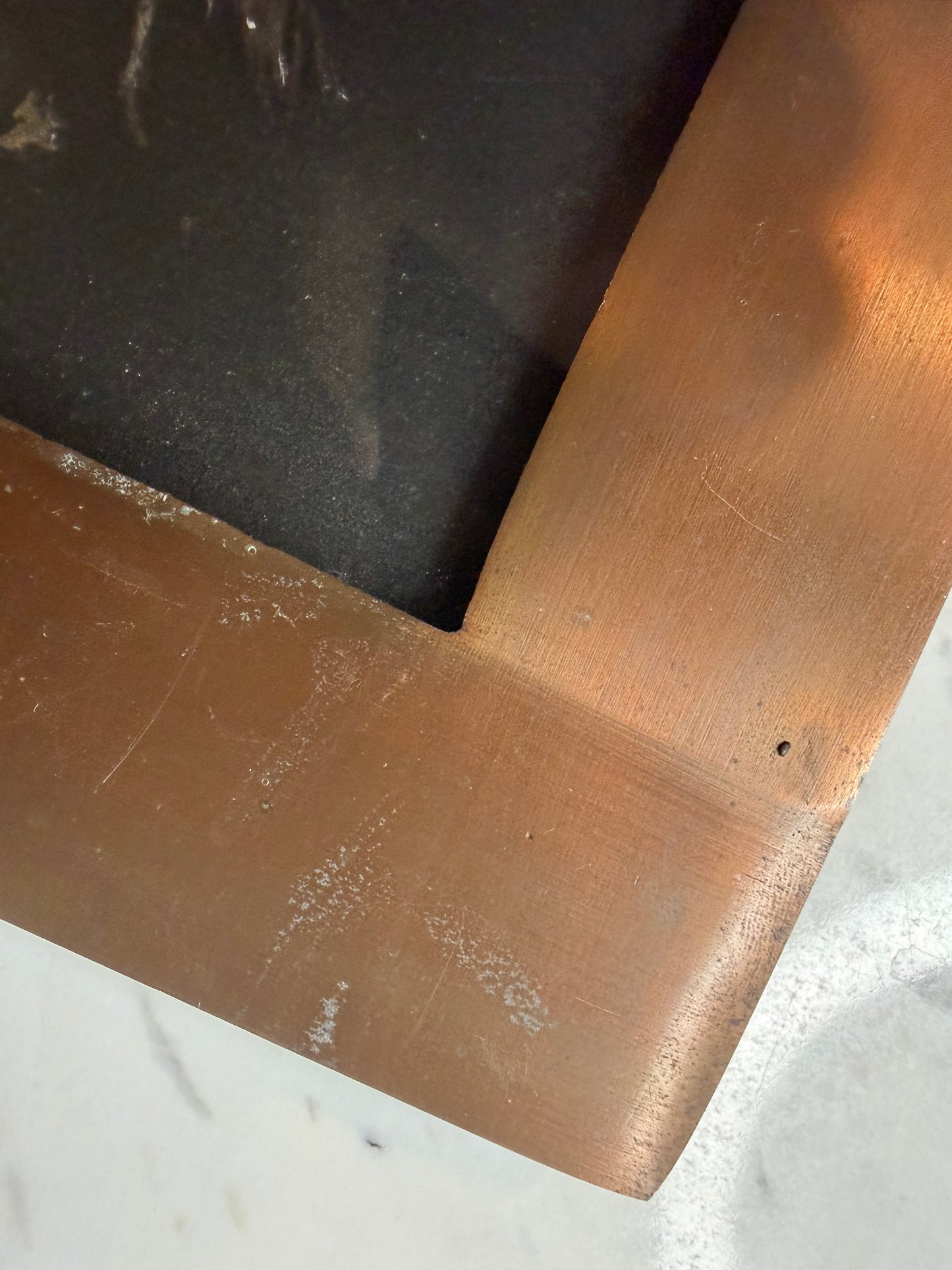 Solid Copper 5×7 Picture Frame — Heavy, Non-Magnetic, Custom-Fit Glass