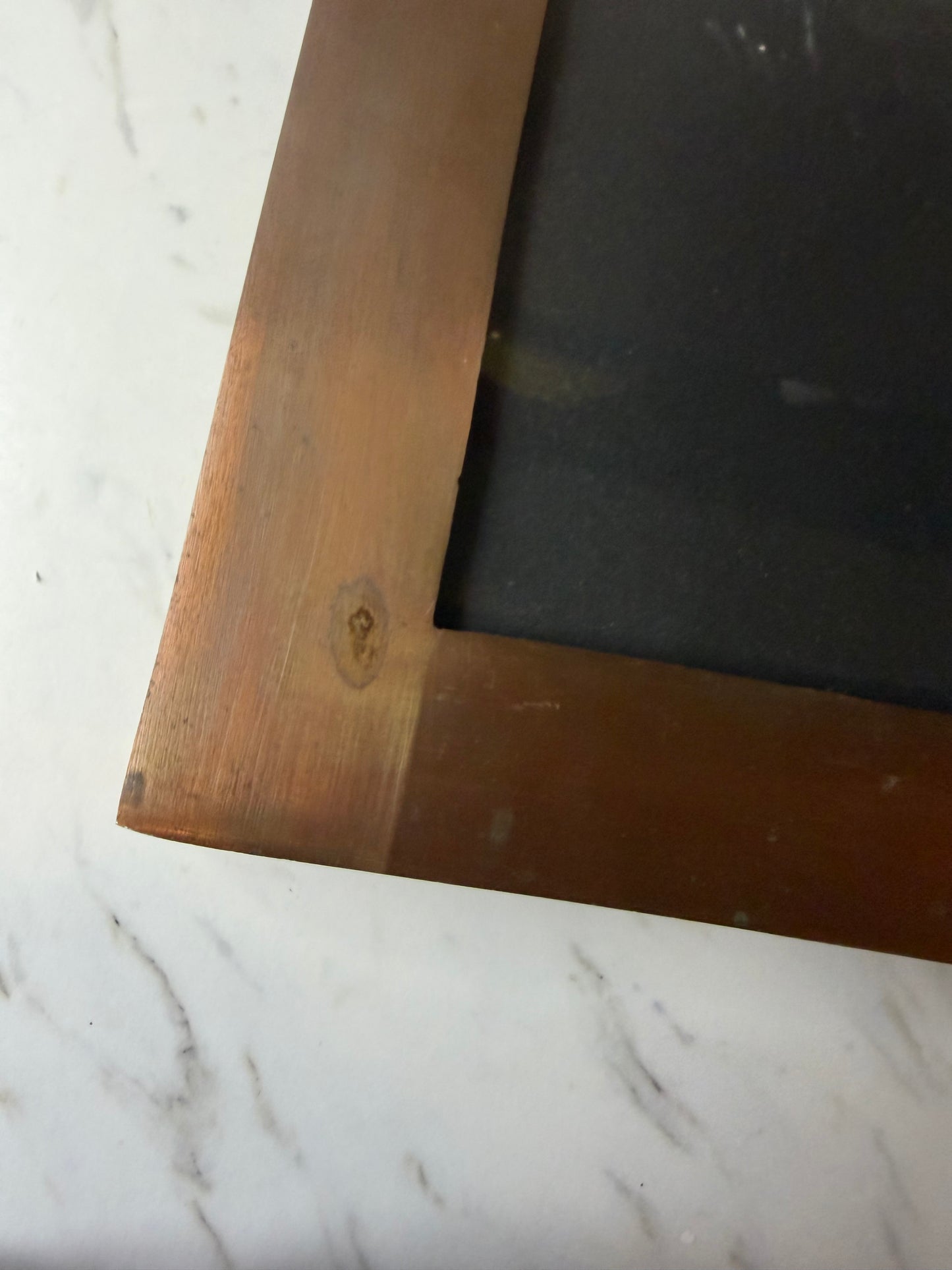 Solid Copper 5×7 Picture Frame — Heavy, Non-Magnetic, Custom-Fit Glass