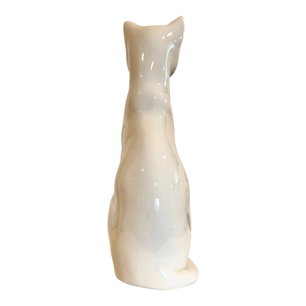 MCM White Porcelain Vintage Siamese Cat Figurine – 9”