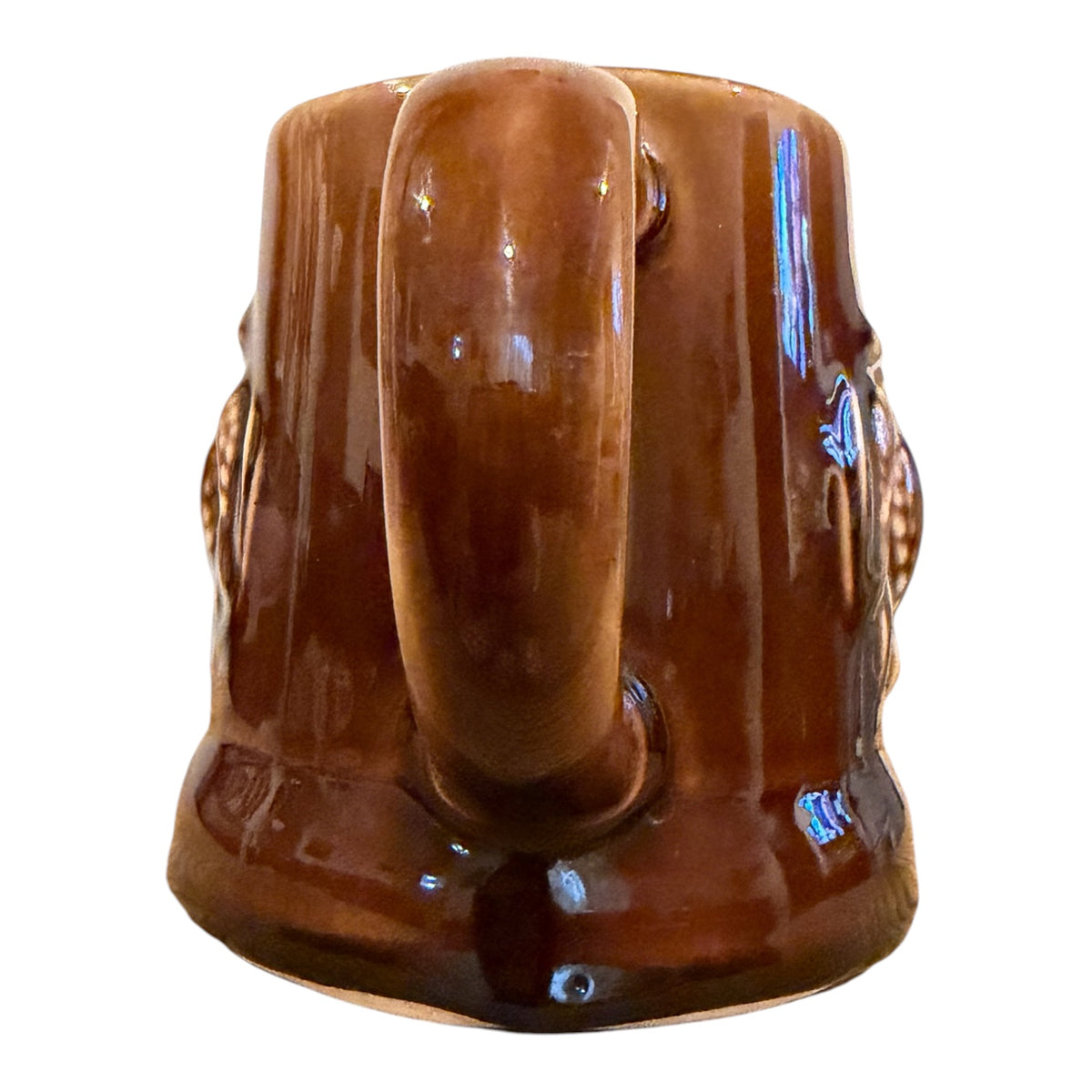 Vintage Brown Stoneware Eagle Mug – 1970s Americana Tavernware