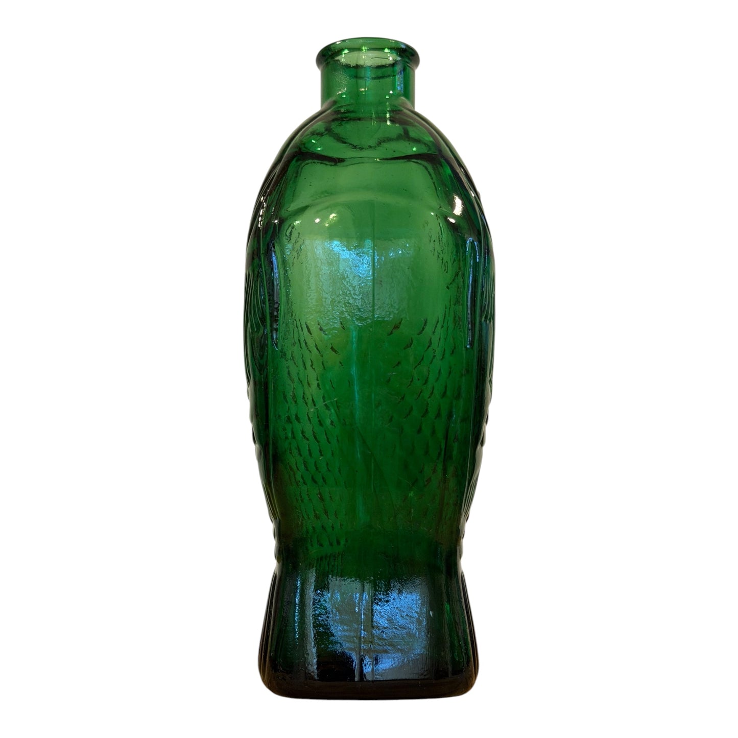 Wheaton Dr. Fisch’s Bitters Vintage Green Glass Fish Bottle – 7.5”