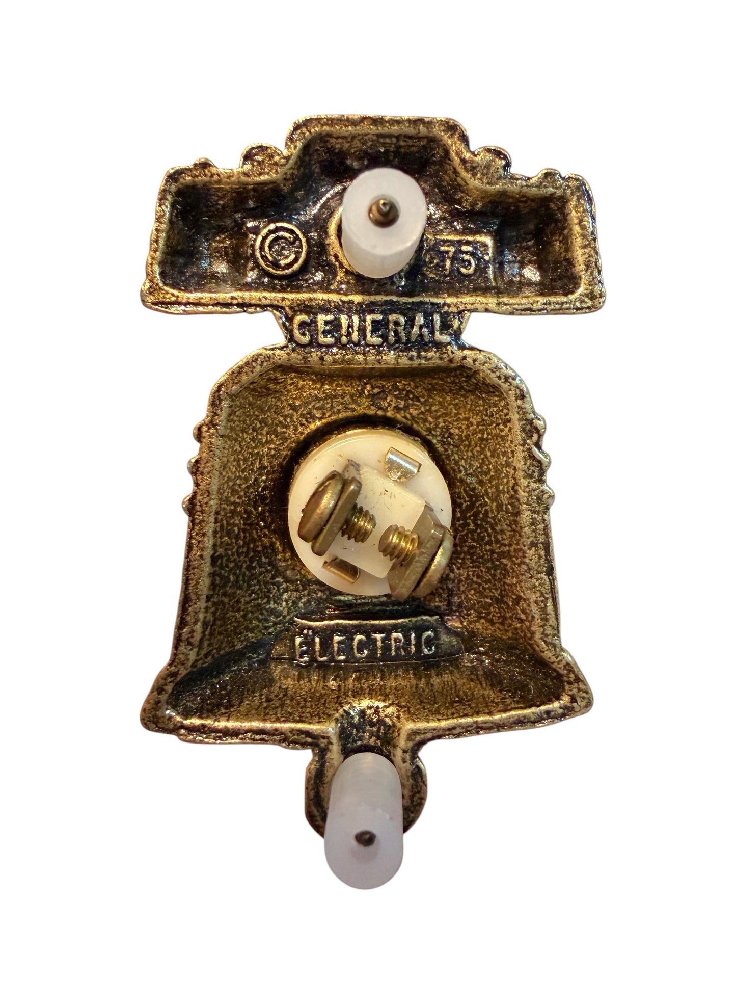 GE Vintage Liberty Bell Doorbell Push Button – NOS Mid Century Brass Doorbell Button | RARE