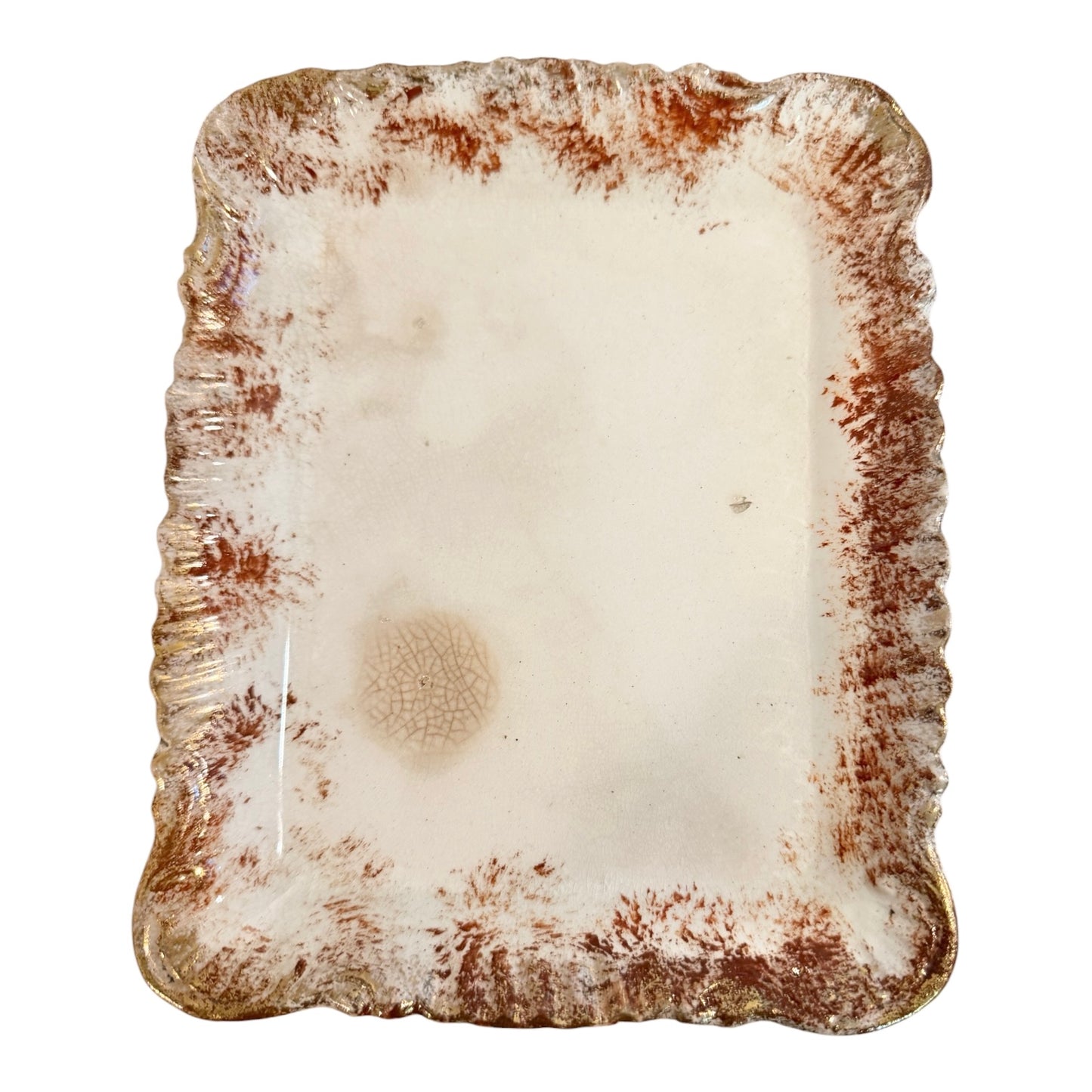 Antique Floral Covered Cheese Keeper / Butter Dish | Circa 1900