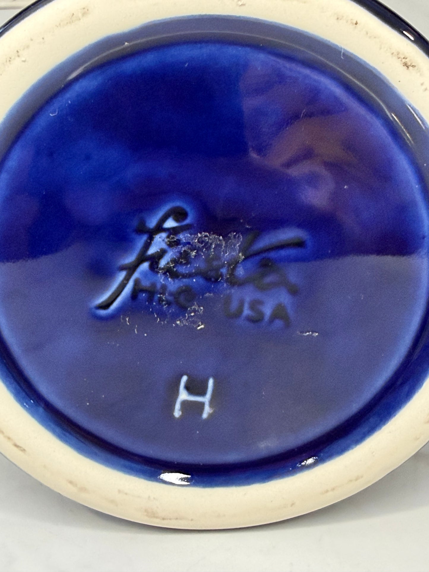 Fiestaware “Cobalt” Medium Fluted Vase – Art Deco – Homer Laughlin USA