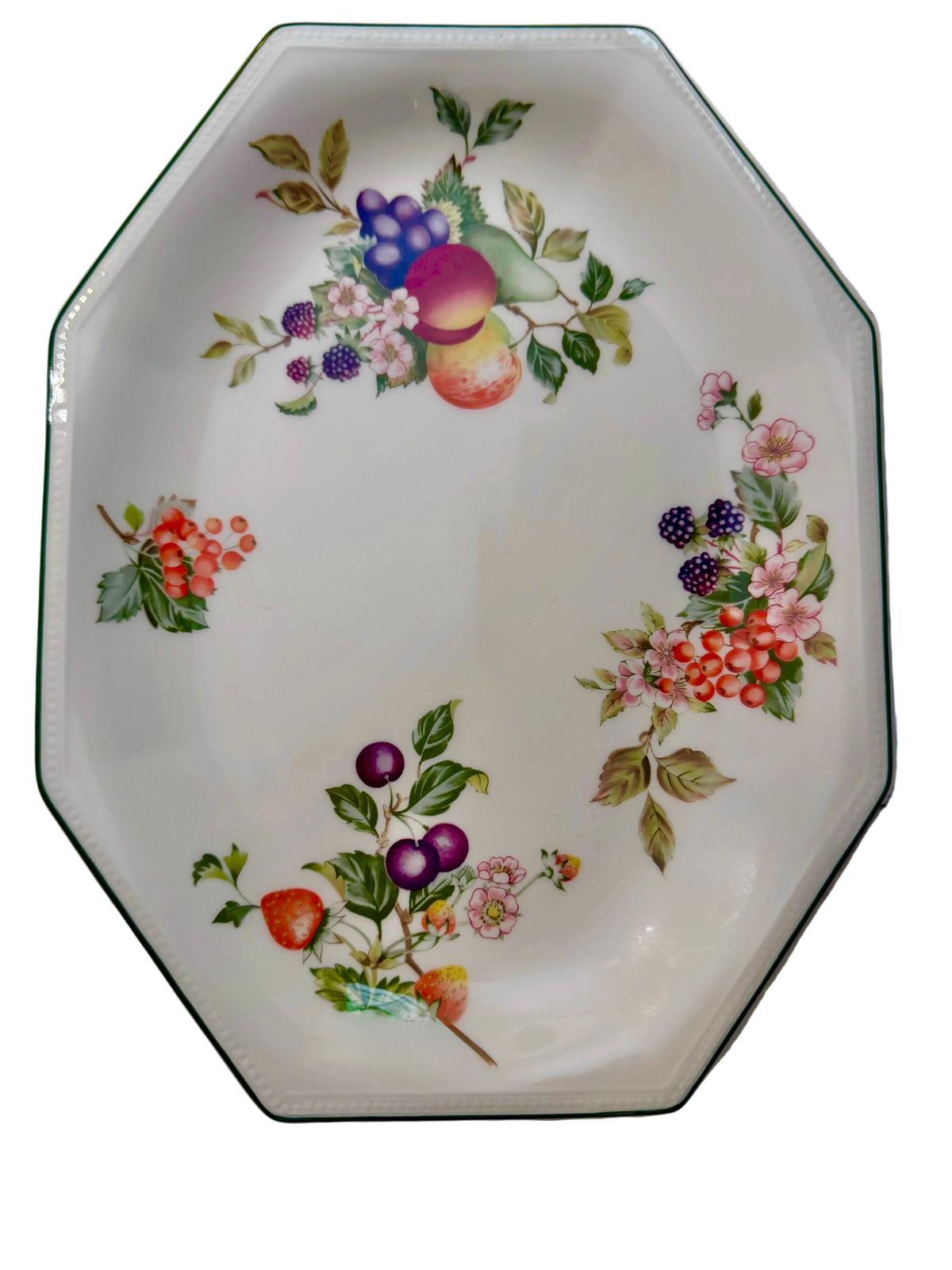 Johnson Brothers Ironstone Octagonal Serving Platter - Fresh Fruit Pattern