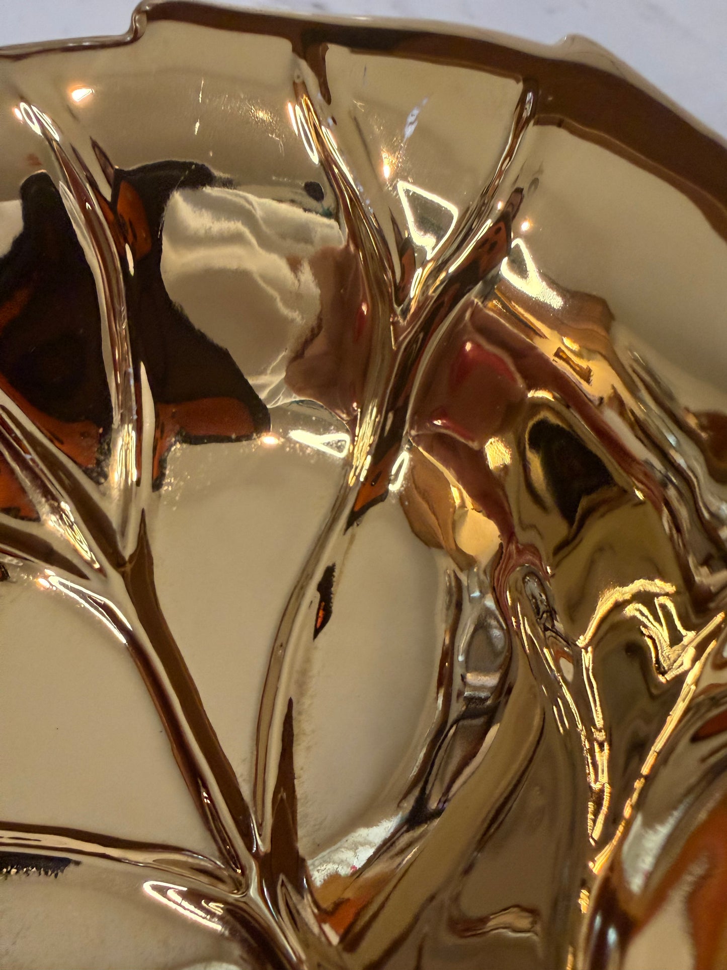 Balvery Gold Leaf Dish – Vintage Glam Trinket Tray