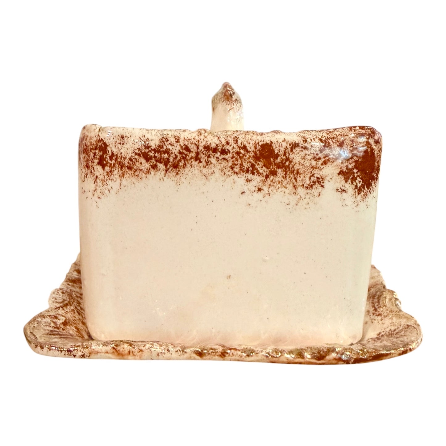 Antique Floral Covered Cheese Keeper / Butter Dish | Circa 1900