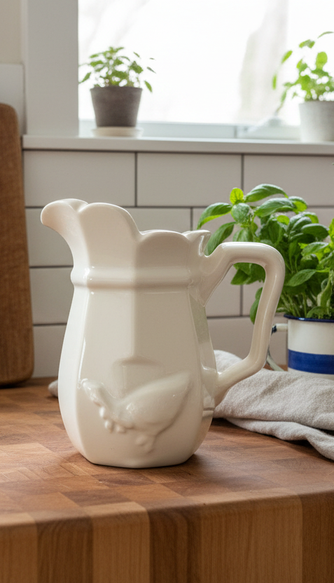 Vintage McCoy-Style USA Pottery Goose Creamer – Cottagecore Farmhouse Decor