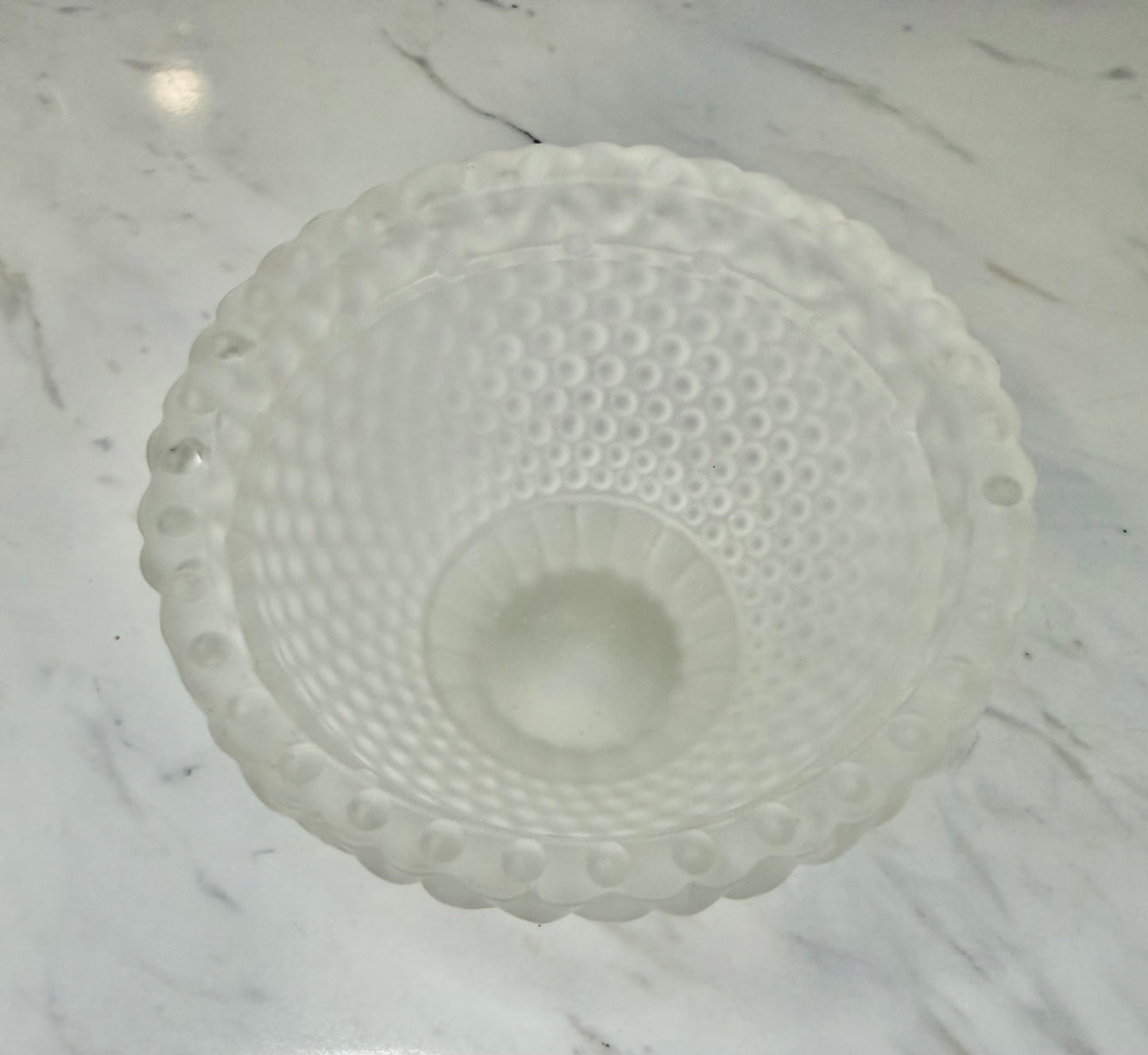 Vintage Frosted Satin Glass Fairy Lamp with Pink Roses