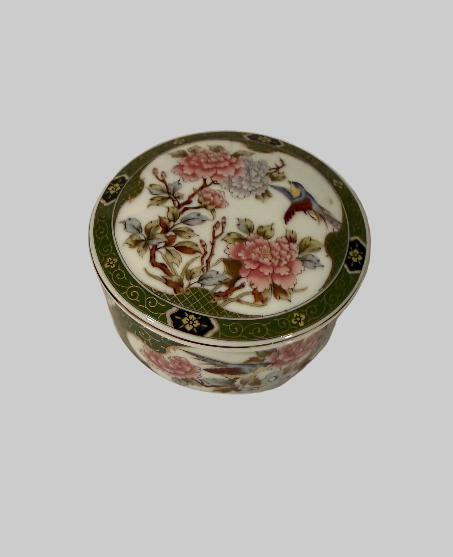 Vintage Japanese Porcelain Trinket Box - 1970s