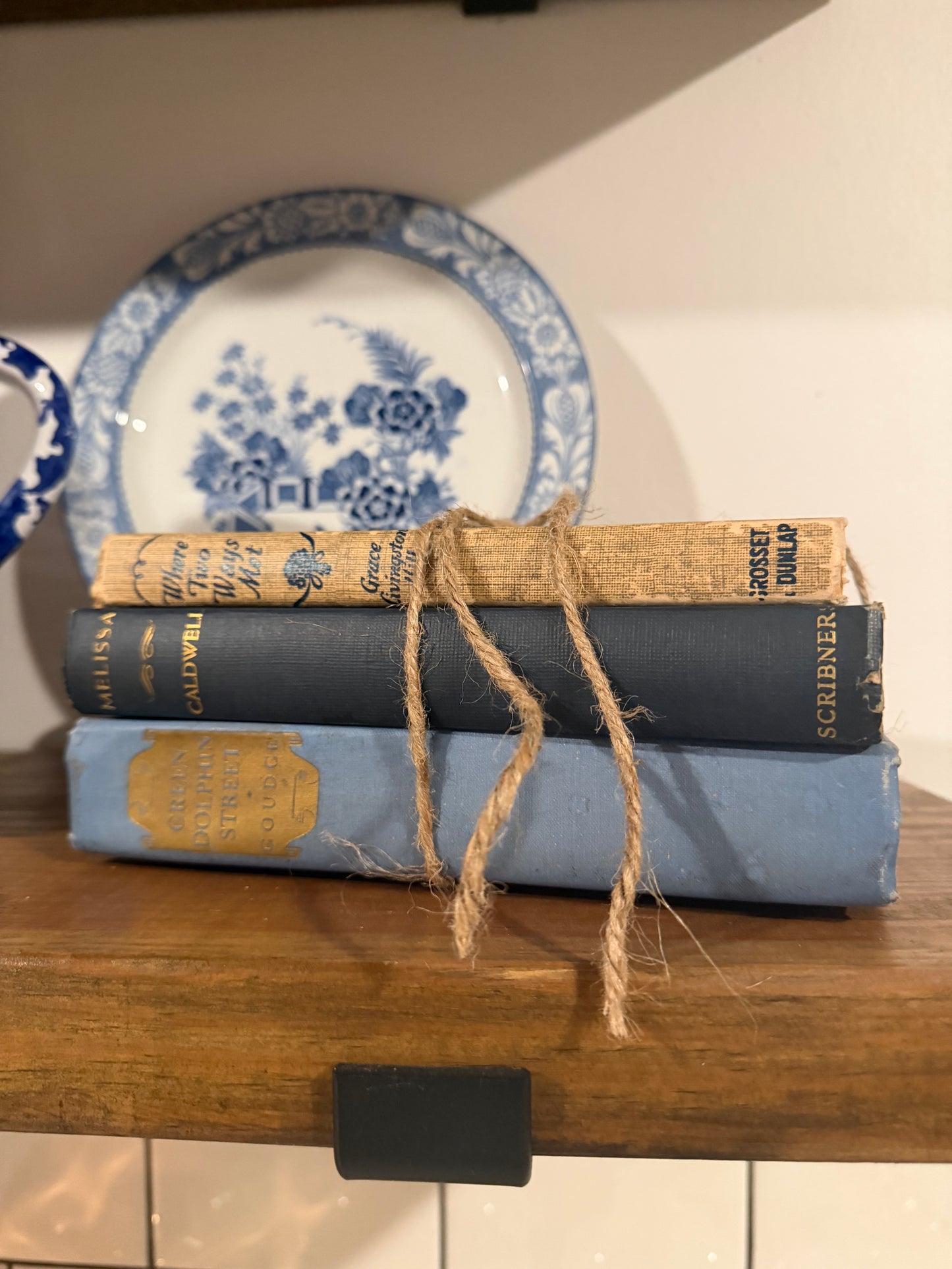 Curated Vintage Literary - Blue Books - Stack – Ready to Display