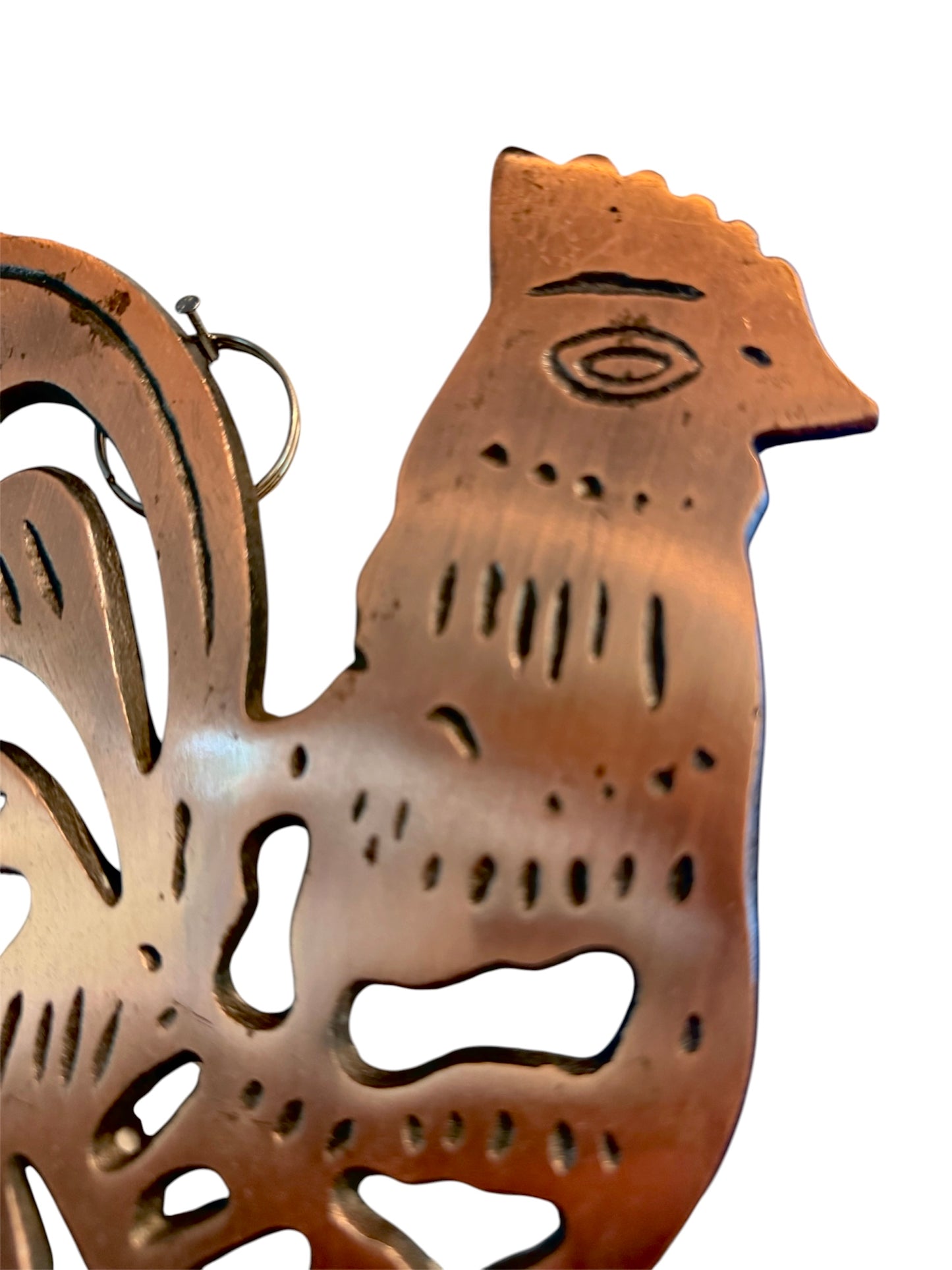 Copper Vintage Rooster Trivet | Farmhouse Kitchen Decor | Rustic Wall Hanging