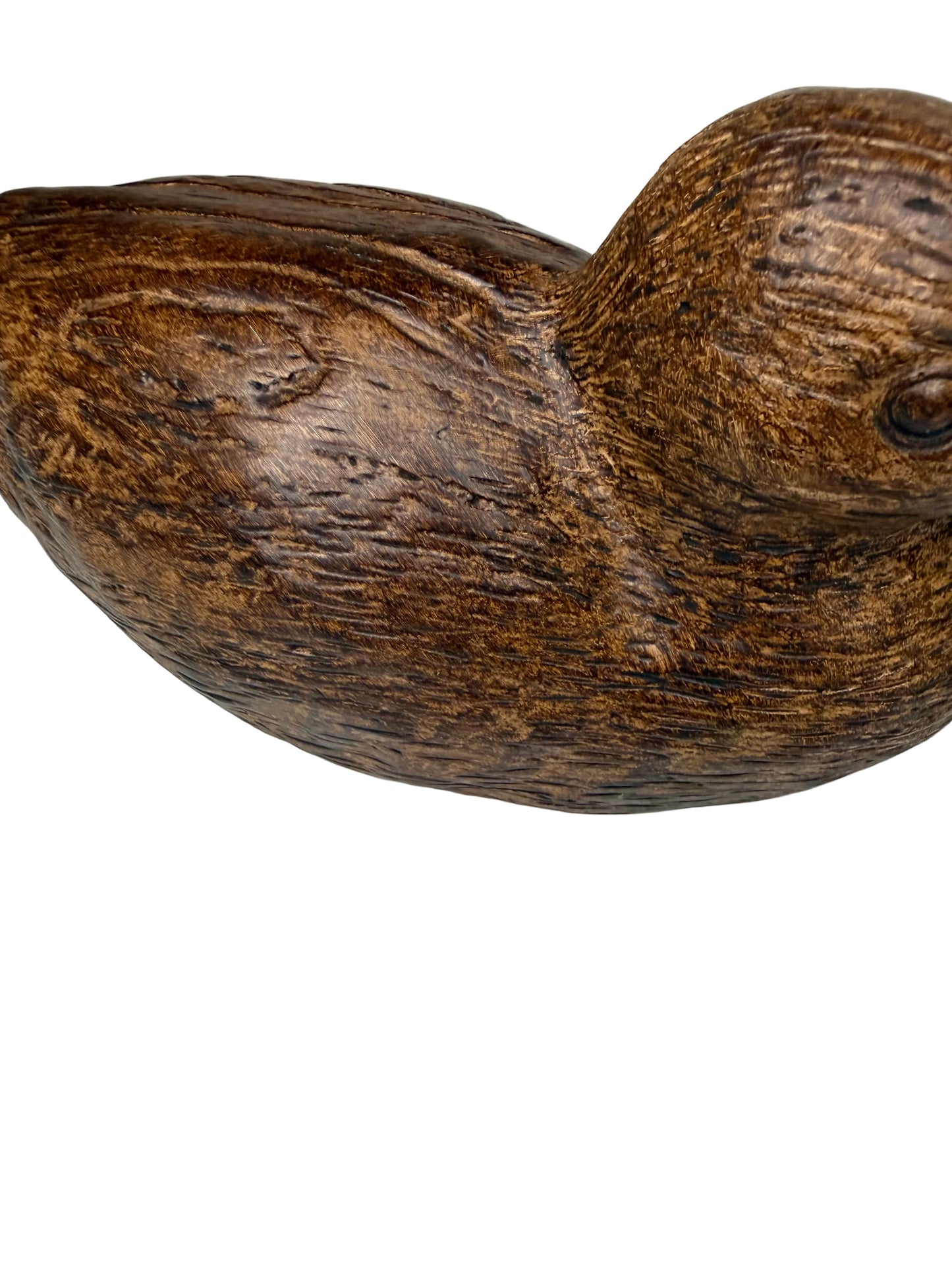 Vintage Style Duck Figurine – Wood-Look Rustic Accent