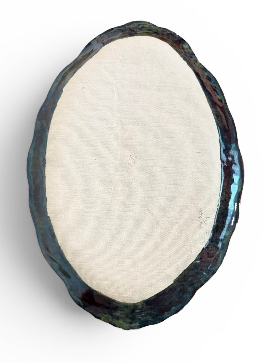 LTR Studio Pottery Textured Platter | Handmade Ceramic Serving Tray | Larry & Tracey Rogers