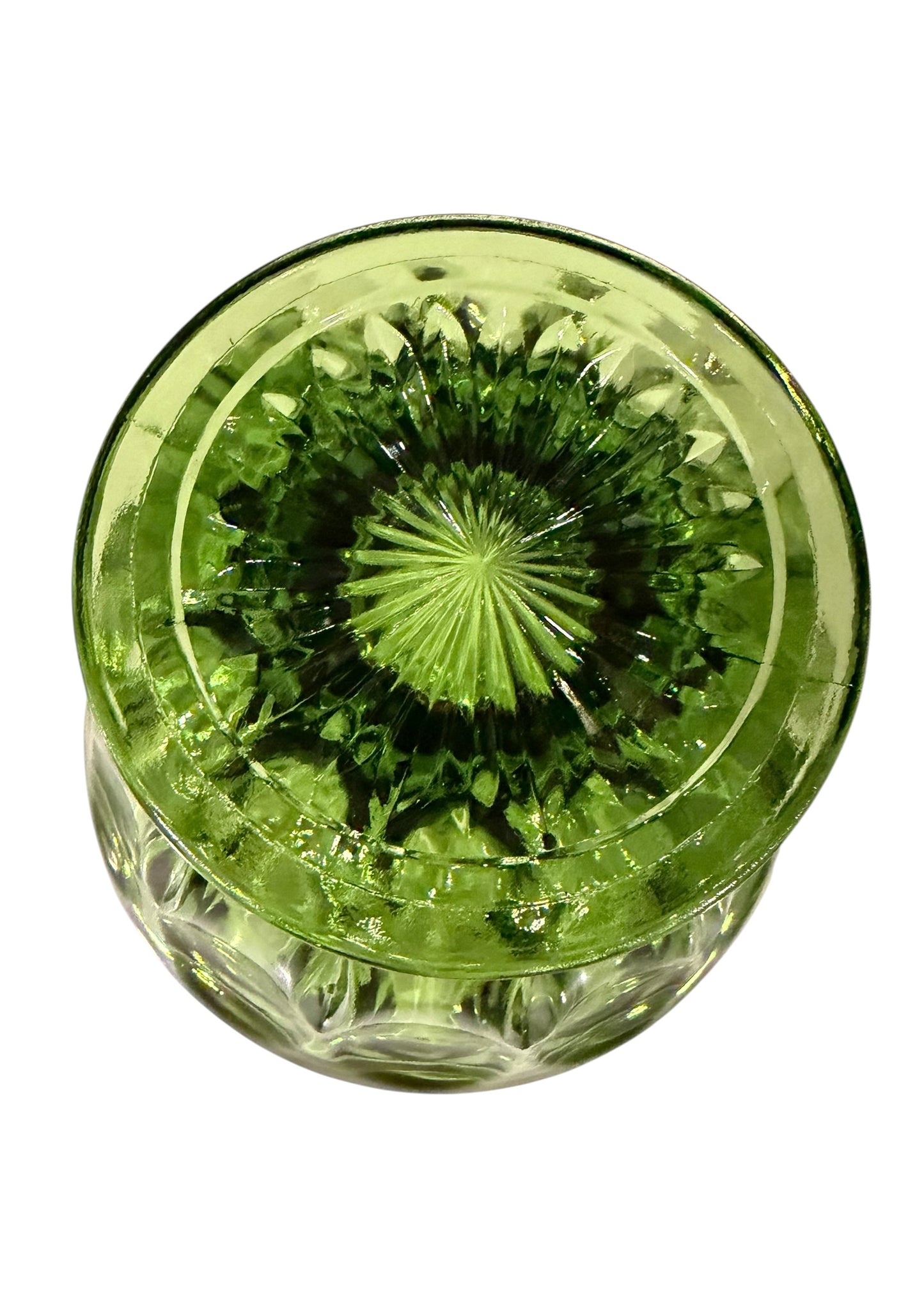 Anchor Hocking Fairfield Vintage Pedestal Candy Dish | Avocado Green MCM Glass Compote