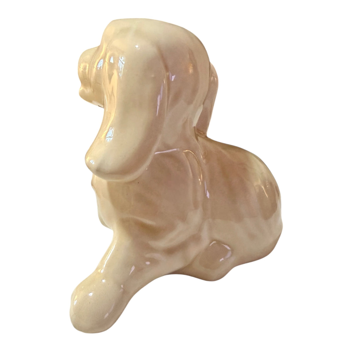 Cream Vintage Ceramic Spaniel Puppy Figurines – Set of 2
