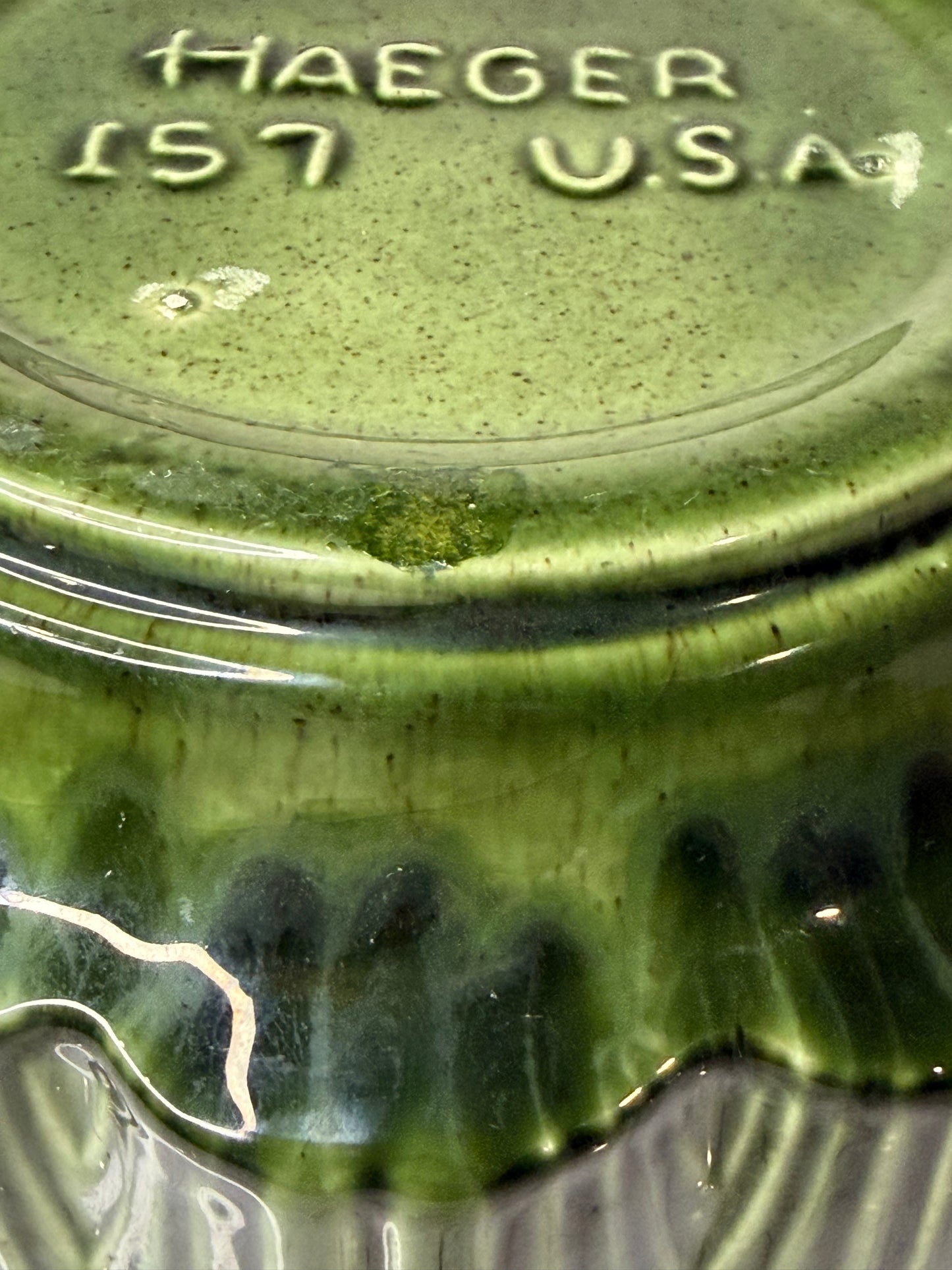 Haeger Vintage Pottery #157 Planter Bowl – Mid-Century Green Art Pottery