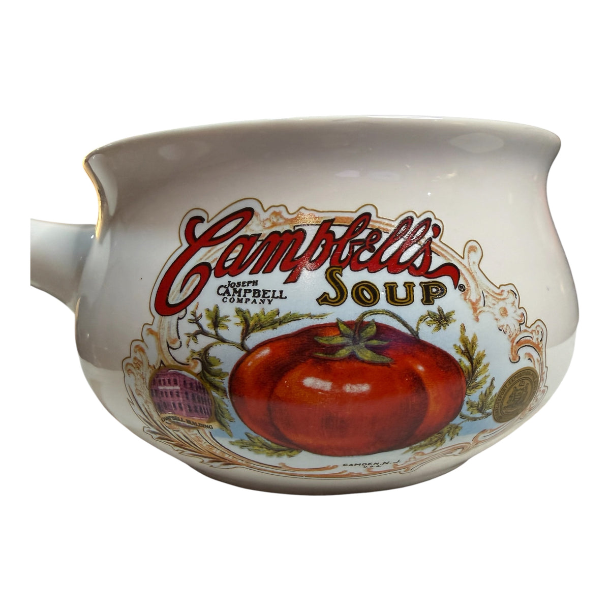 Campbell’s Soup Vintage Ceramic Handled Crock Bowl – Beefsteak Tomato Design