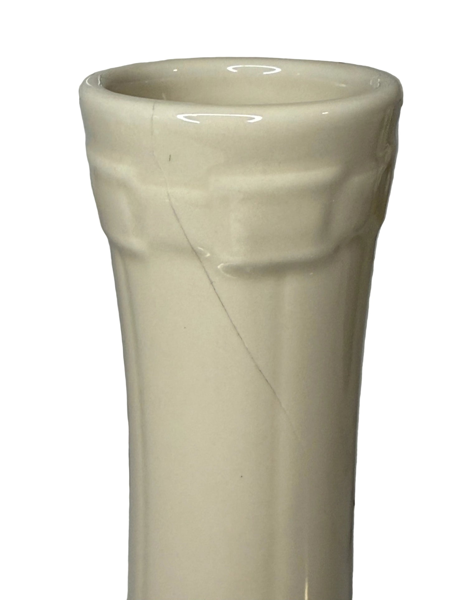 Longaberger Woven Traditions Ivory Bud Vase | Ceramic Basketweave Vase