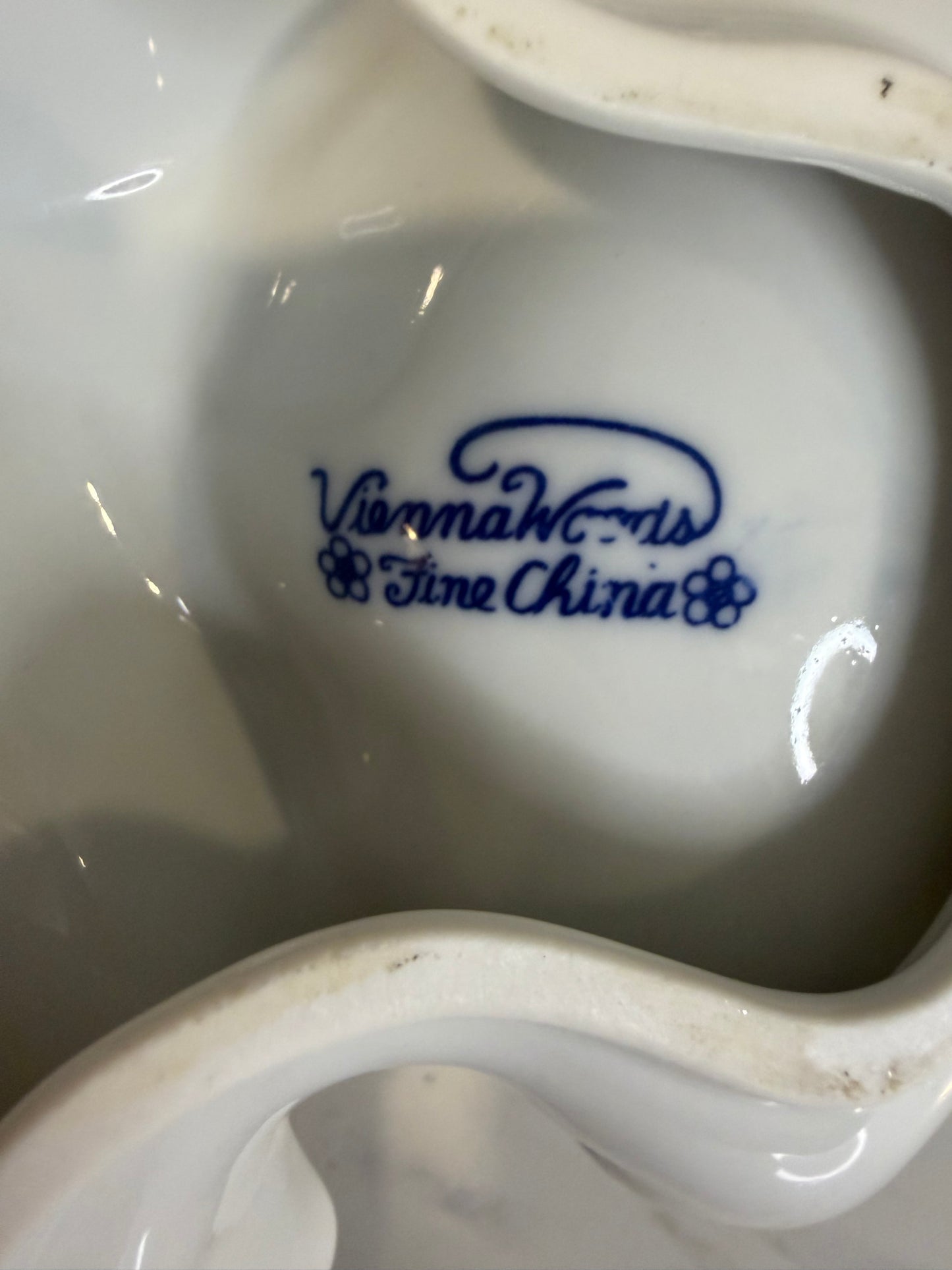 Vintage Vienna Woods Blue Onion Three-Part Relish Dish by Seymour Mann