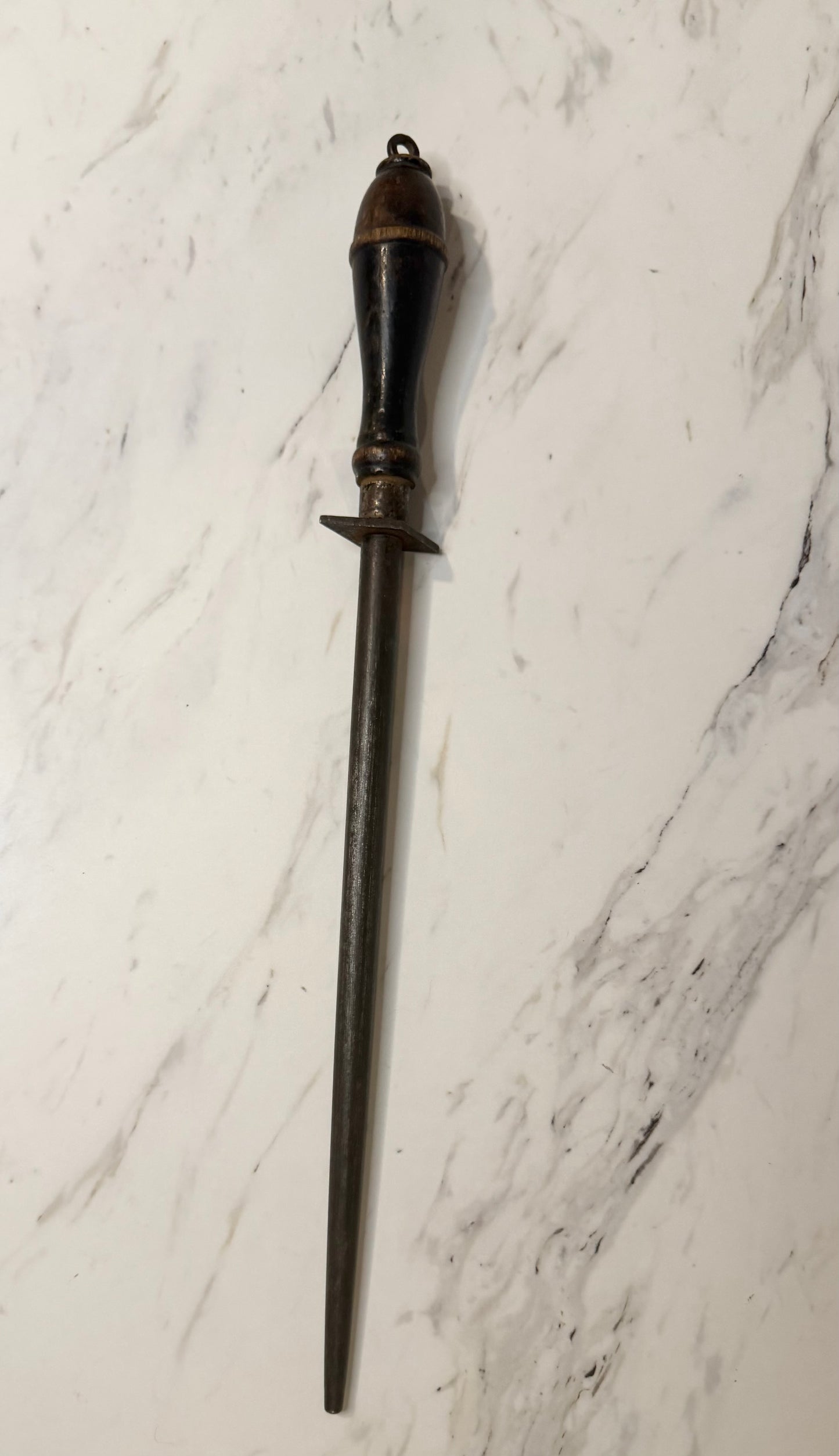 Vintage Honing Steel with Wood Handle