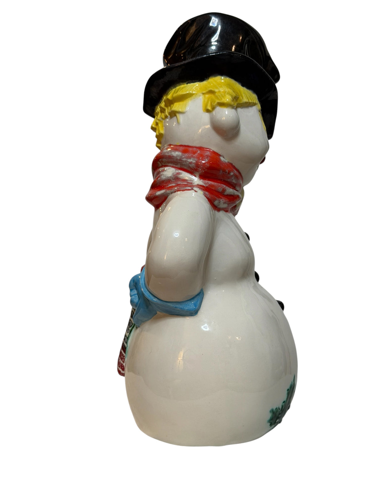 1971 Byron Mold Hand-Painted Ceramic Snowman Figurine – 11”