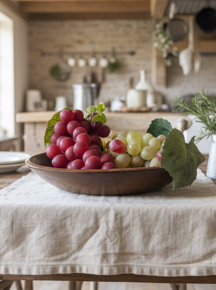 Vintage Faux Grapes Set of 2 | Green & Red Plastic Grape Clusters | Retro Kitchen & Home Décor
