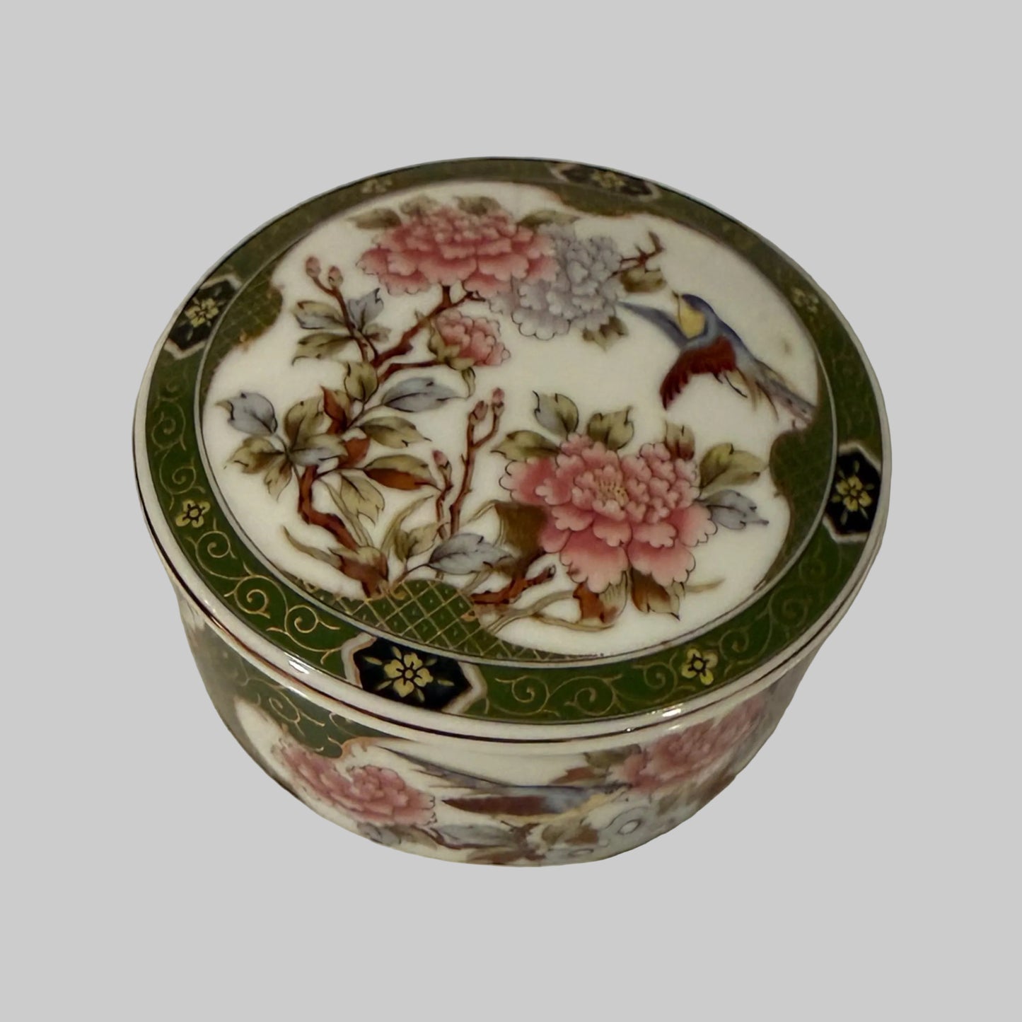 Vintage Japanese Porcelain Trinket Box - 1970s