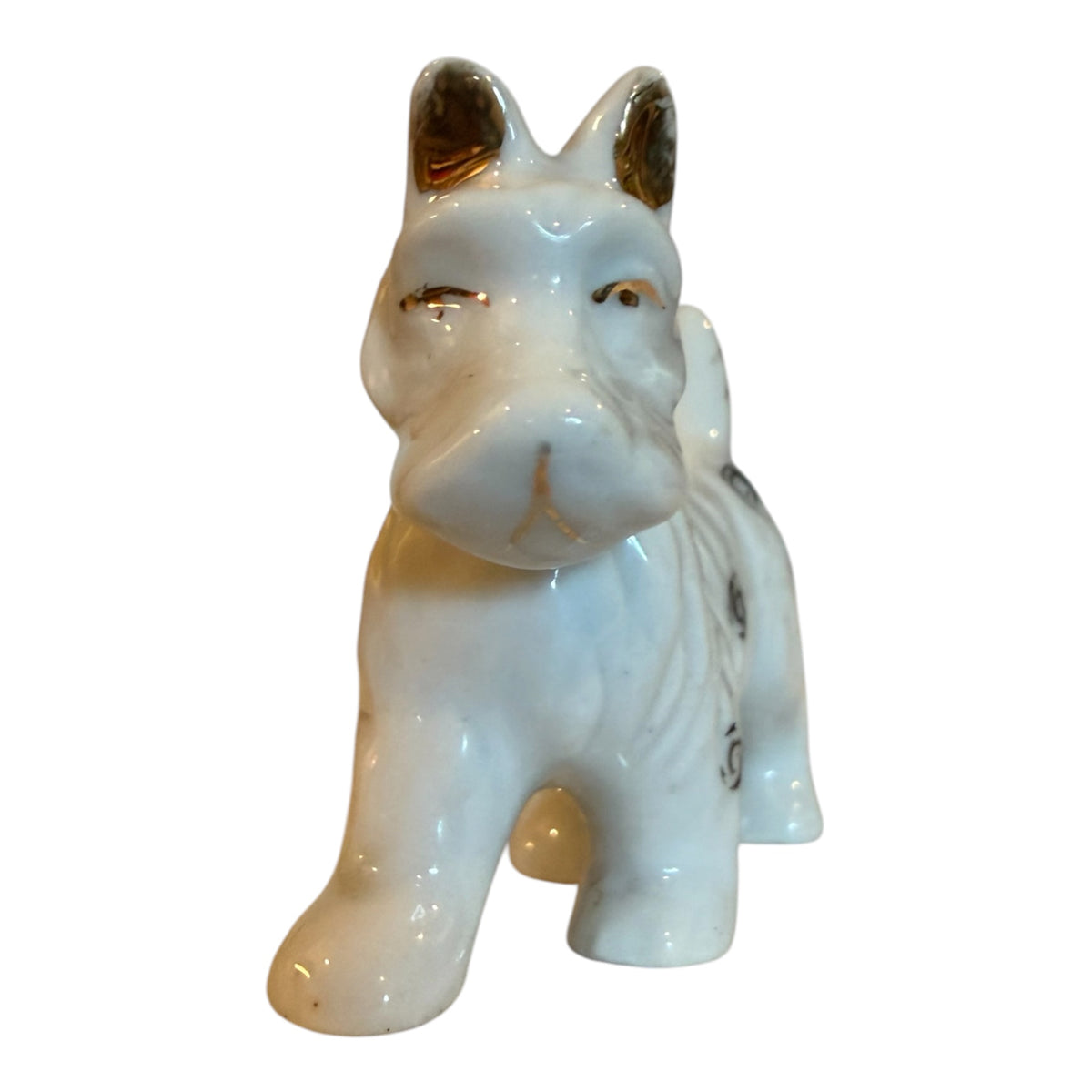 Miniature Porcelain Vintage Scottish Terrier Figurine – Made in Japan